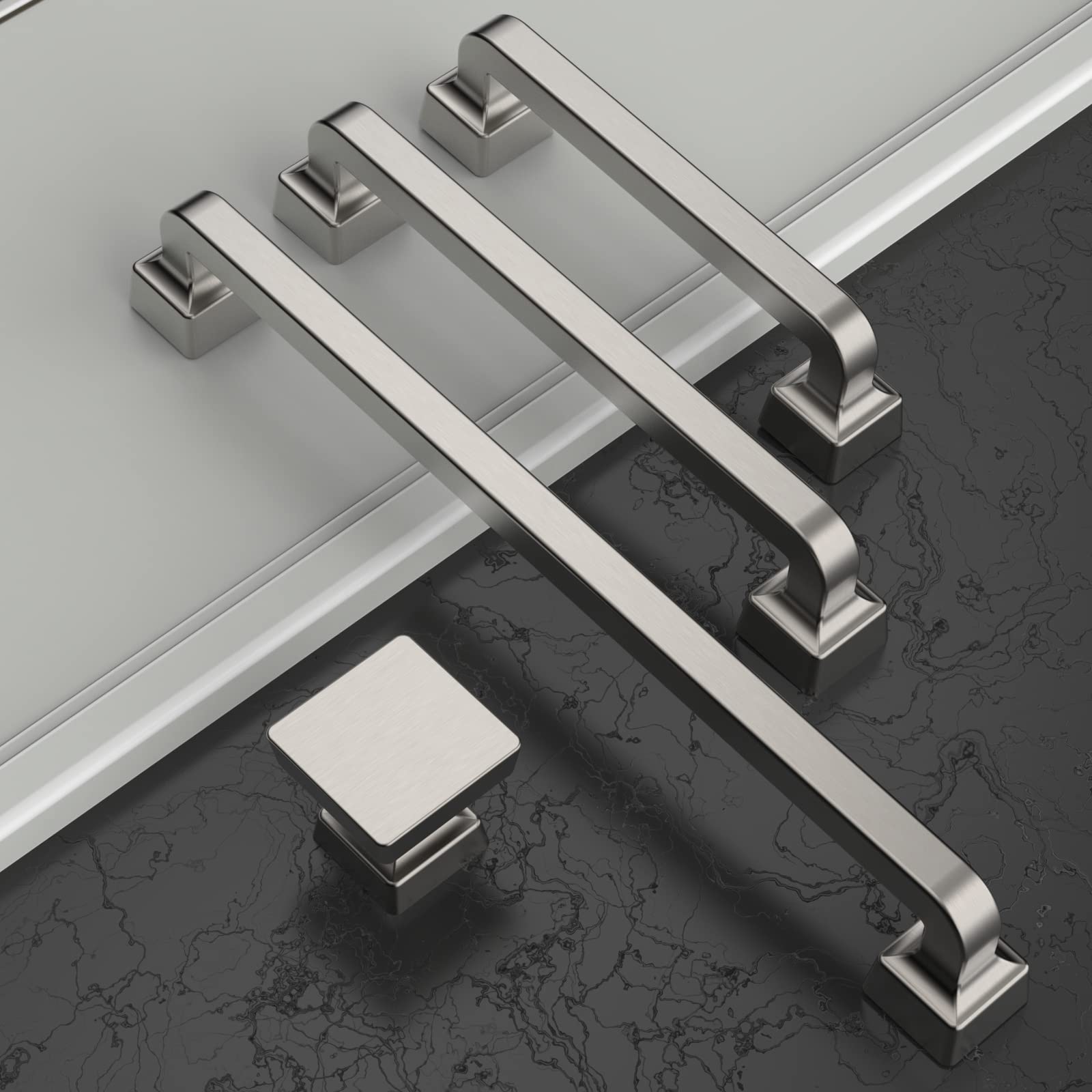 10 Pack 7.5 Inch Brushed Satin Nickel Cabinet Handles - Premium Kitchen Cabinet Hardware for Drawers & Cupboards - Perfect for Modern Home, Office & RV Cabinetry