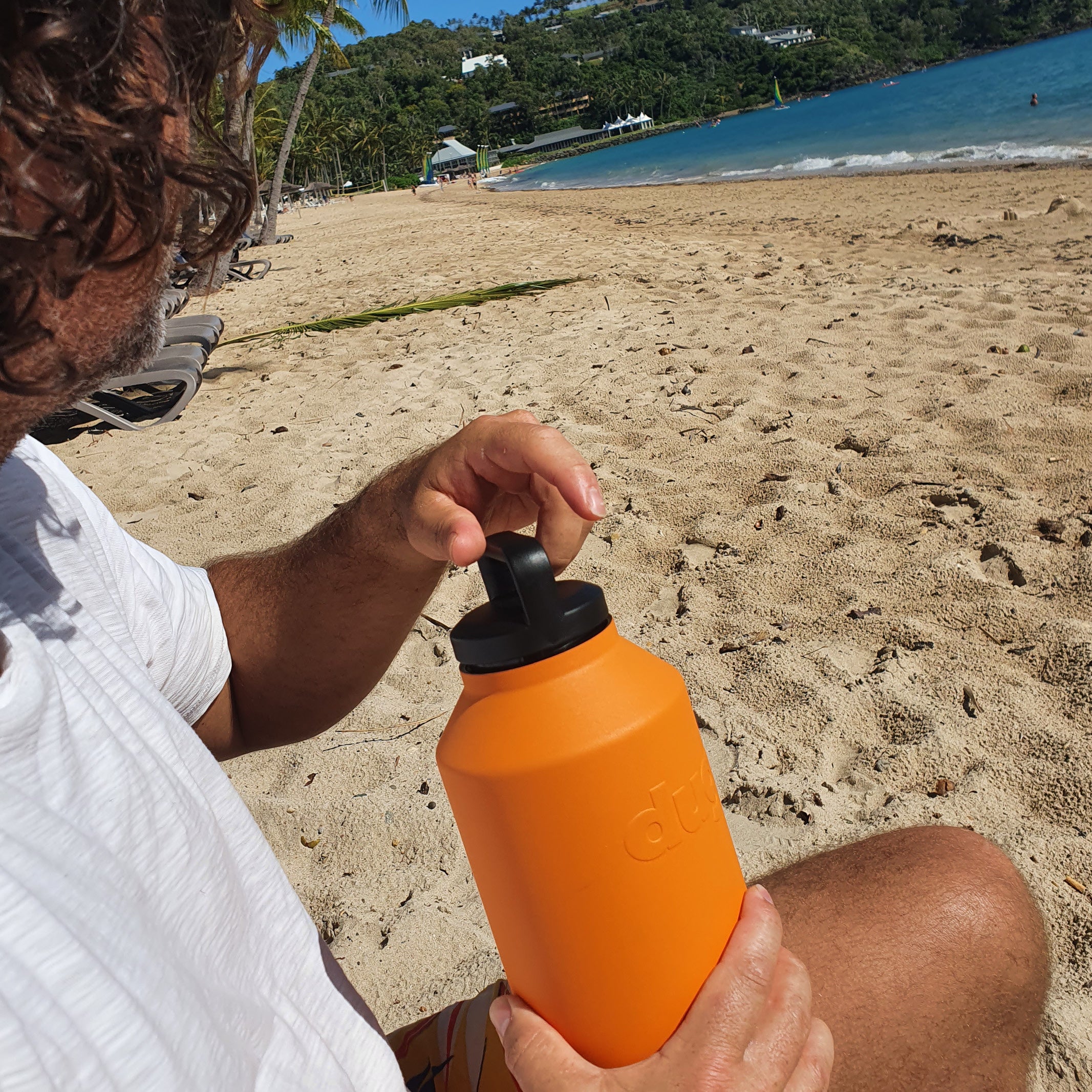 2L Sunnyboy Orange Water Bottle - BPA Free, Leak Proof & Durable for Gym, Hiking & Outdoor Activities