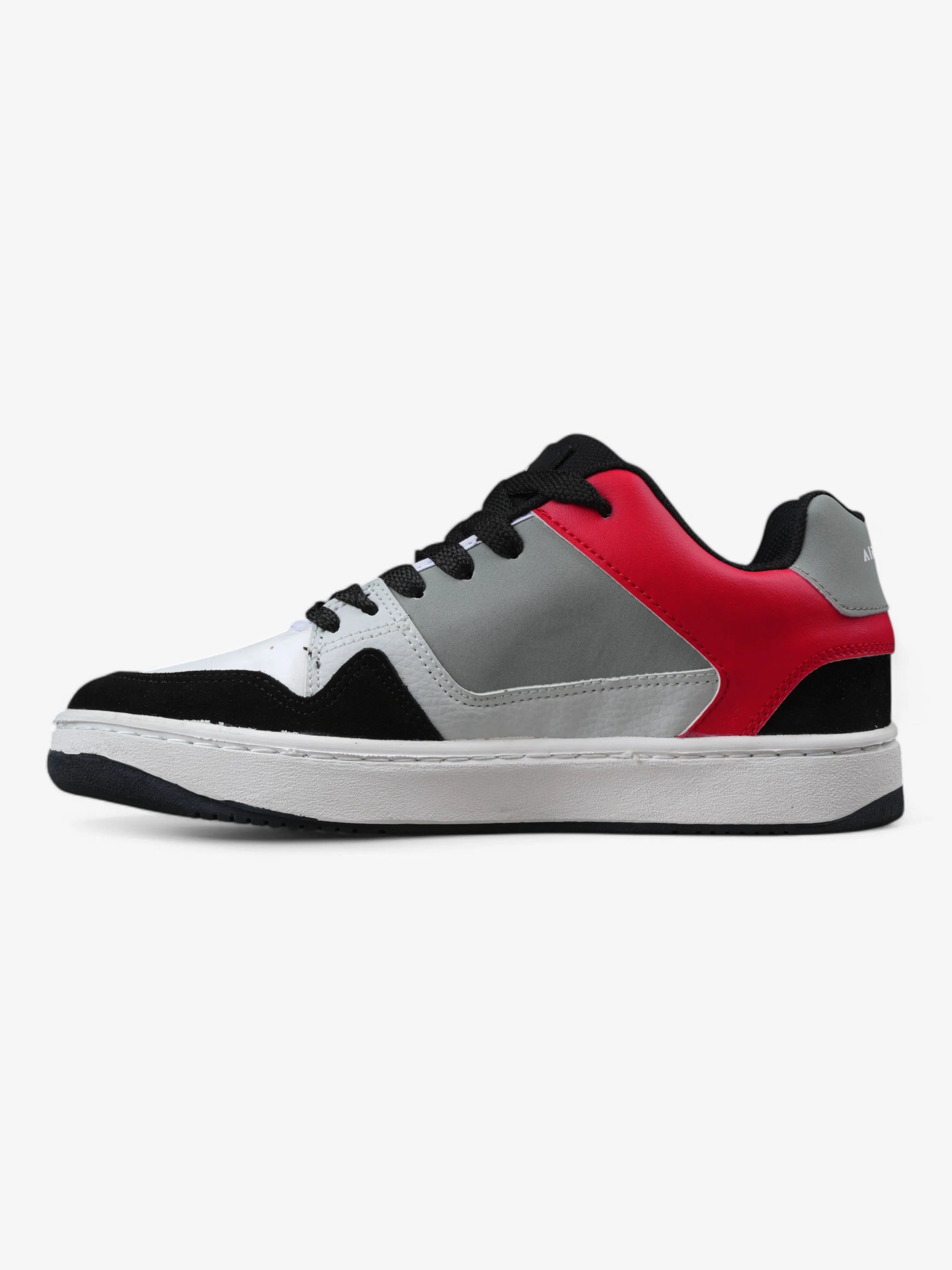 Airwalk Brook Sneakers for Men - Black, Gray & Red Colorway - Comfortable Casual Shoes for Walking, Running & Everyday Wear