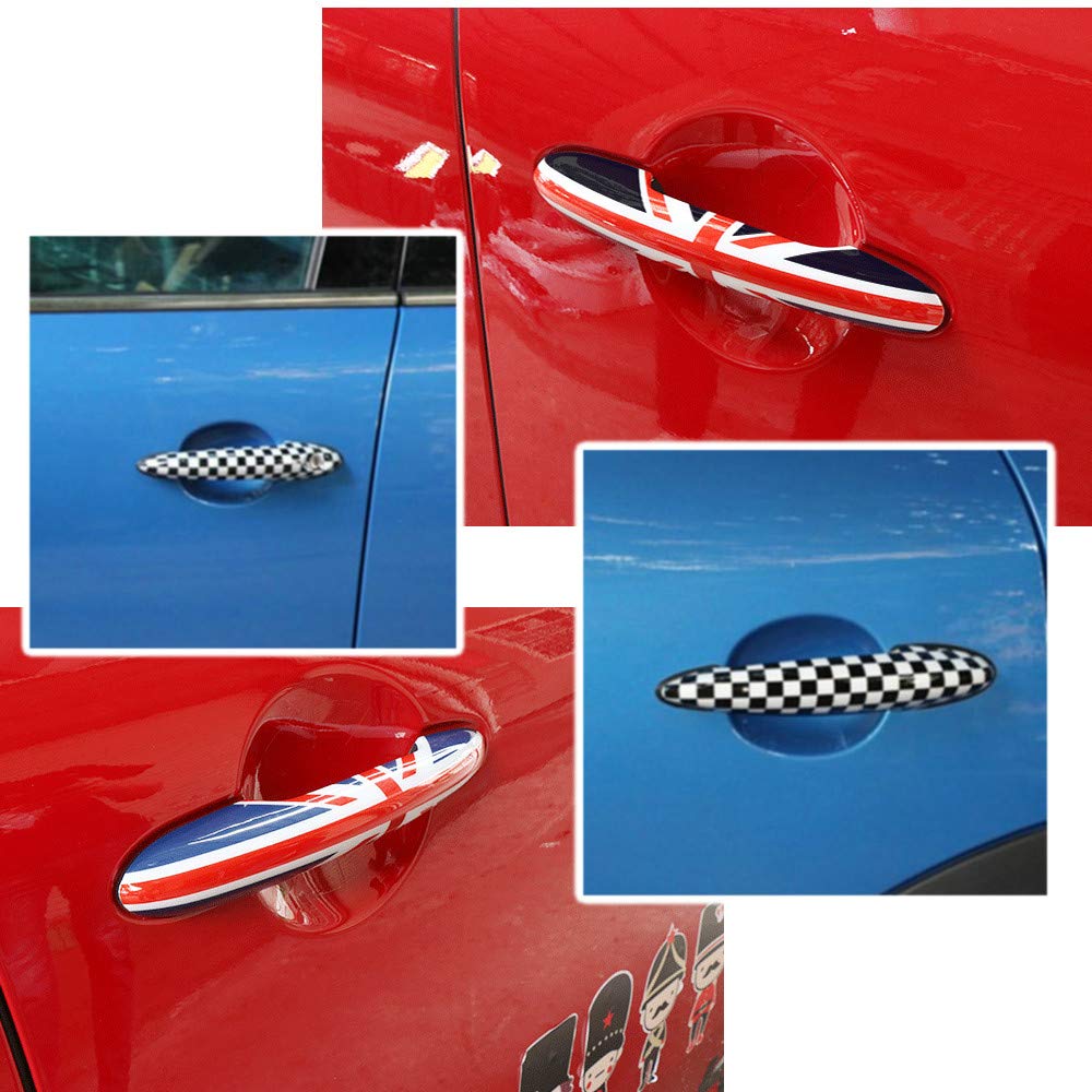 Heinmo 2PCS Red Car Door Handle Covers for Cooper - Auto Styling Accessories for Protection & Decoration