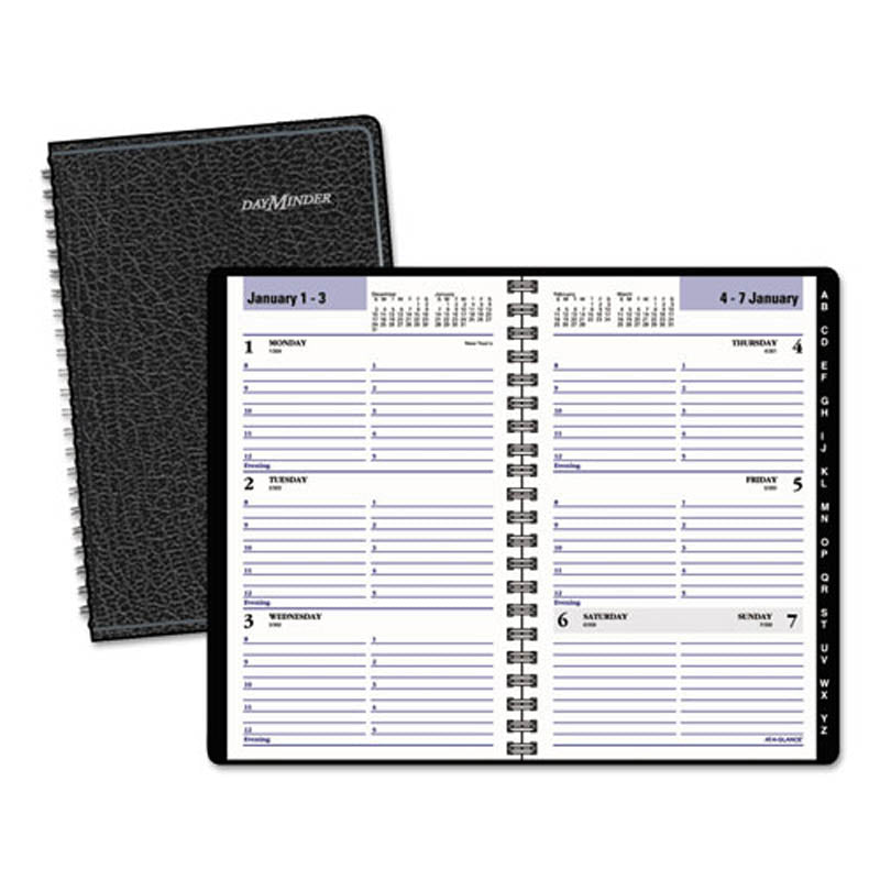 2026 Weekly Appointment Planner with Phone & Address Section - 4.7 x 8 Inches, Black - Perfect for Business Professionals, Students & Office Organization