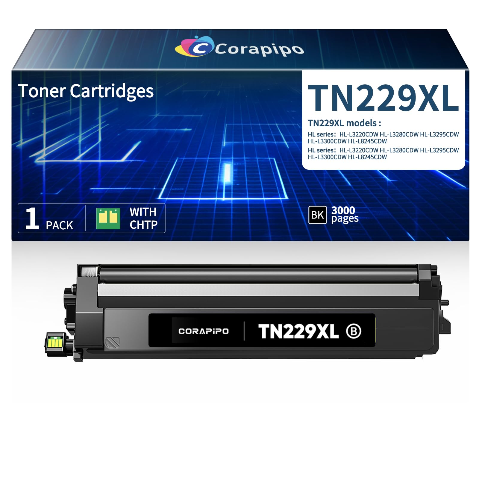 Brother TN229XL Black Toner Cartridge - 1 Pack for MFC-L3780CDW Printers - Office & Home Use