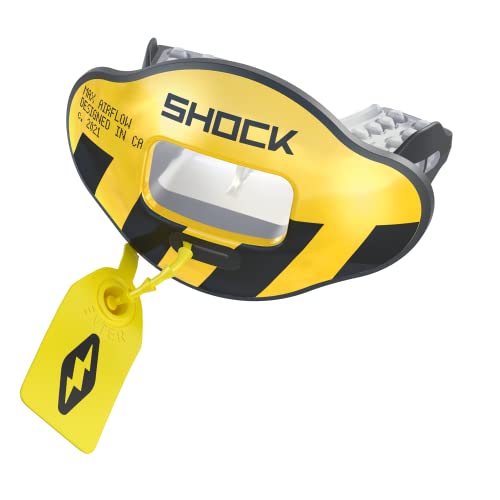 Shock Doctor Max Airflow LG 3D Color Tether Mouthguard - High-Performance Mouthguard for Football, Hockey & Lacrosse - Perfect for Youth & Adult Athletes - Enhanced Protection & Comfort for Sports Training & Games