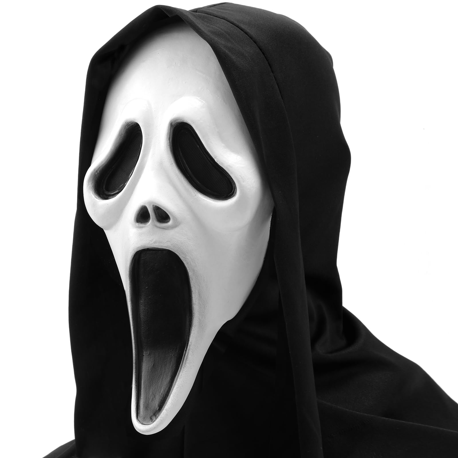 UNOLIGA Ghostface Mascara - Realistic Latex Scream Mask for Kids & Adults - Scary Halloween Movie Costume Accessory - Perfect for Halloween Parties, Haunted Houses & Horror Themed Events