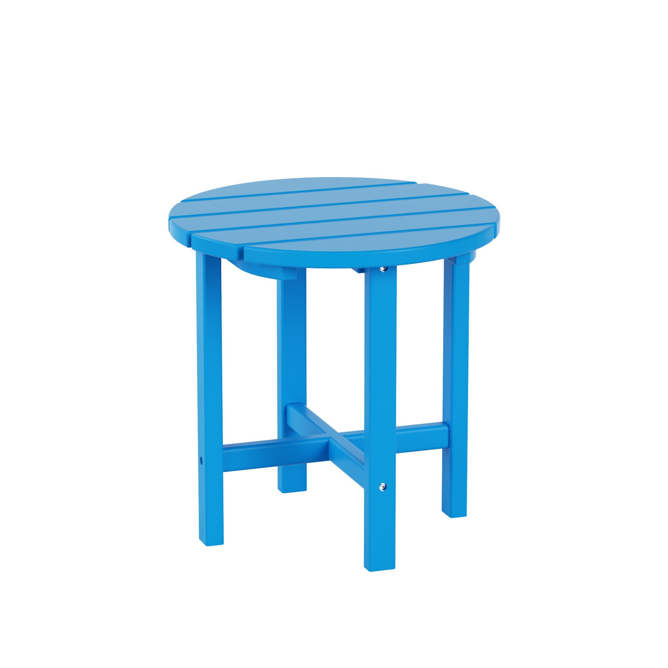 Premium 2-Piece Outdoor Adirondack Chair Set with Side Table - Durable Poly Lumber Retro Lounge Chairs for Beach, Patio, Garden & Backyard - Pacific Blue - Perfect for Relaxing, Sunbathing & Outdoor Entertaining