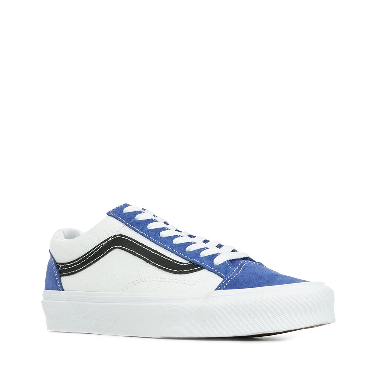 Vans Style 36 Low Top Sneakers for Men - White & Blue Skate Shoes | Casual Wear, Street Style & Everyday Comfort