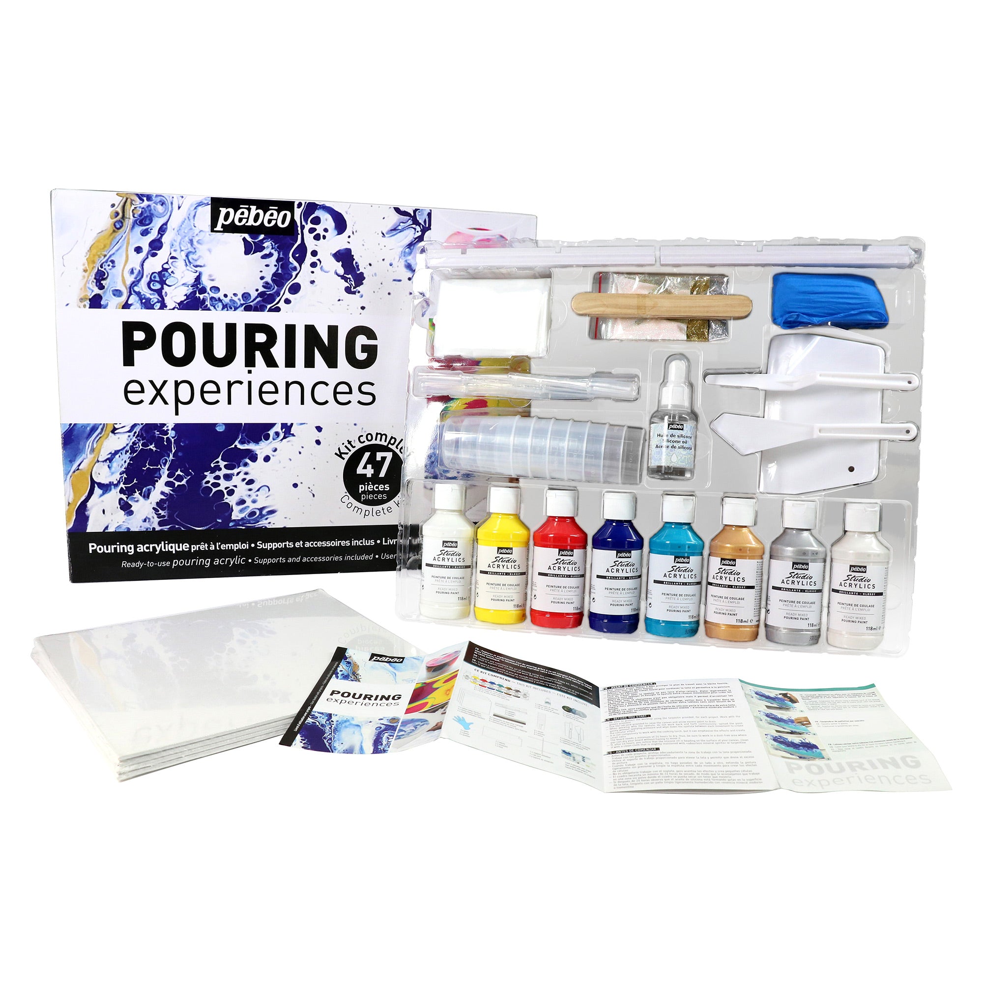 47-Piece Pouring Experiences Kit for Kids - Fun & Educational Art Supplies for Creative Play, DIY Crafts, and Sensory Activities