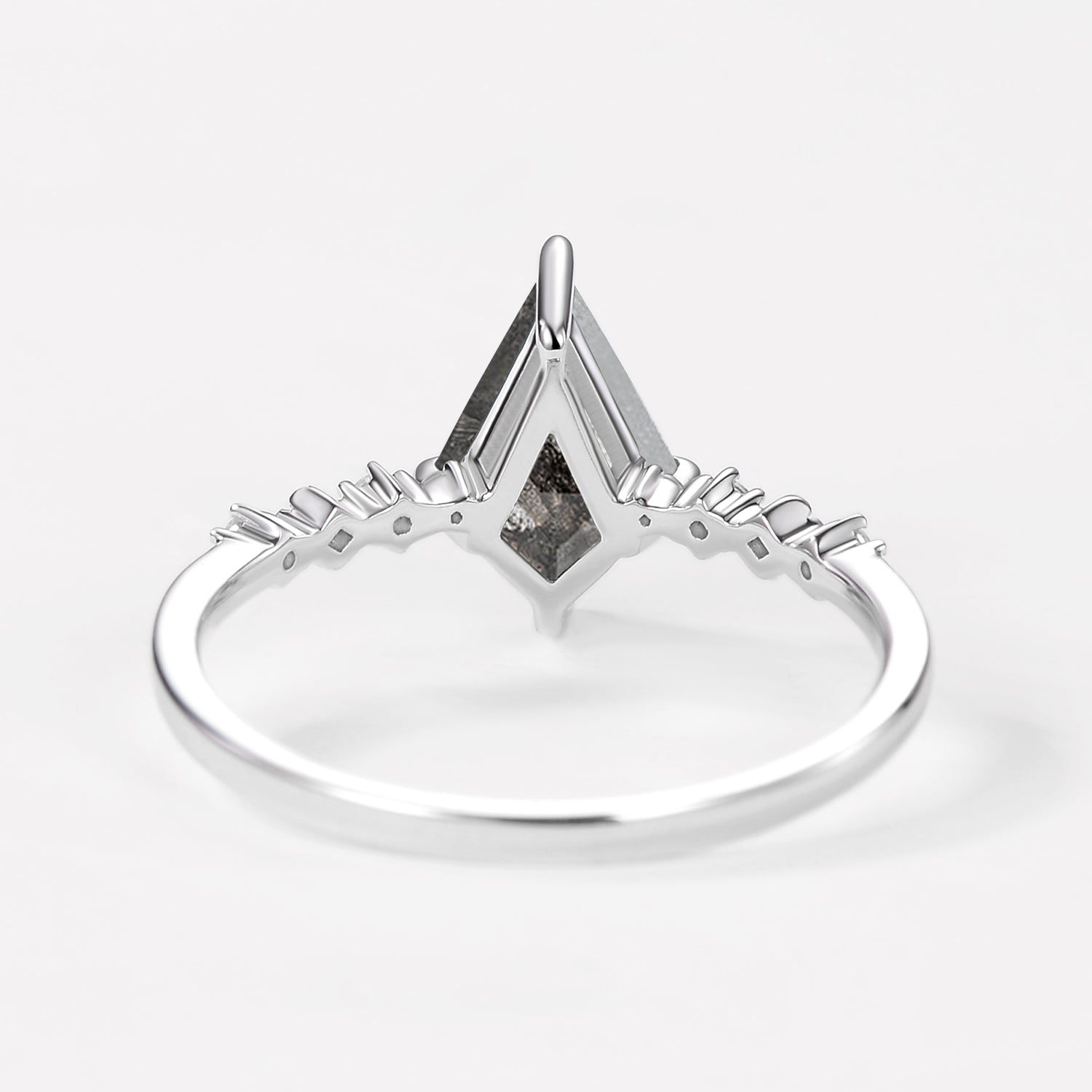 Black Rutilated Quartz Minimalist Engagement Ring for Women - Elegant Wedding Band, Unique Promise Ring for Her - Perfect for Proposals, Anniversaries & Special Occasions
