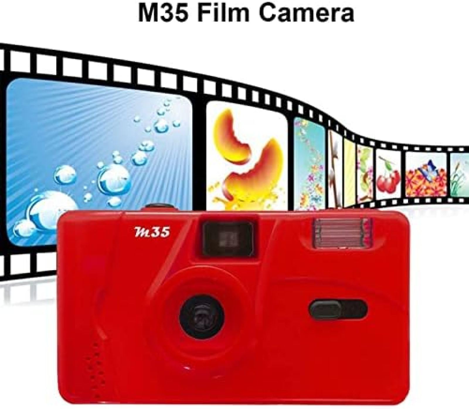Retro 35mm Disposable Film Camera - Vintage One-Time Use Manual Optical Camera with Flash | Perfect for Parties, Travel & Kids Gifts (Yellow)
