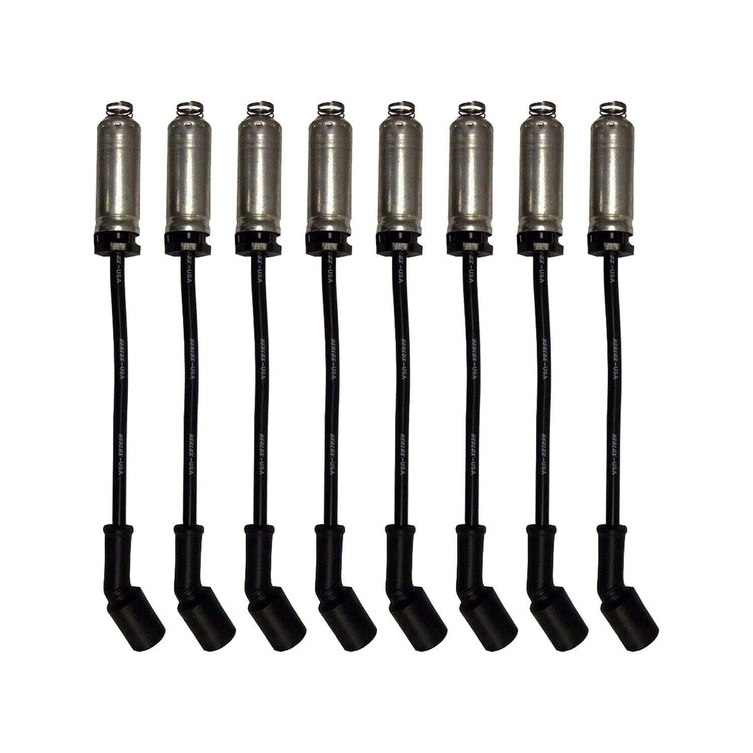 8-Piece ENA Ignition Coil Pack & Platinum Spark Plug Wire Set Compatible with Chevy Escalade/Silverado/Sierra/Suburban/Tahoe/SSR 4.8L 5.3L 6.0L - Replaces UF262 C1251 41-962 - Perfect for Engine Tune-Up & Performance Enhancement