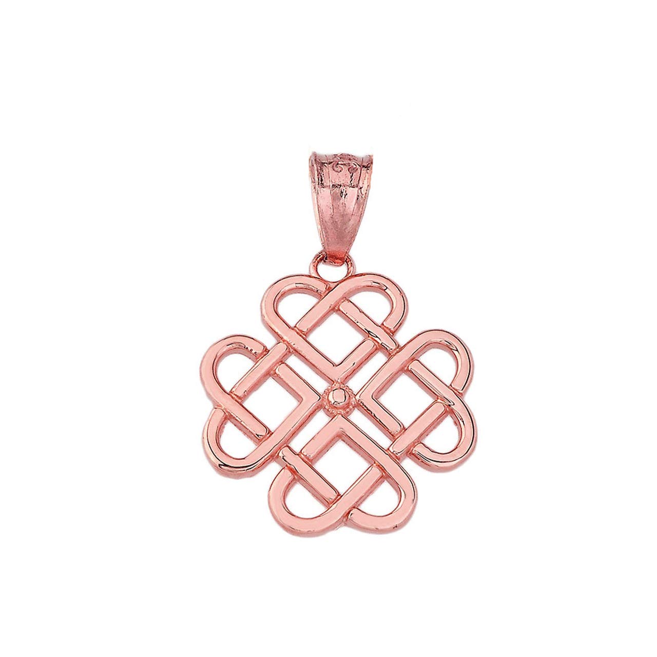 10K Gold Celtic Knot Heart Infinity Pendant - Elegant Endless Love Charm Jewelry for Women, Perfect Gift for Anniversary, Valentine's Day & Special Occasions