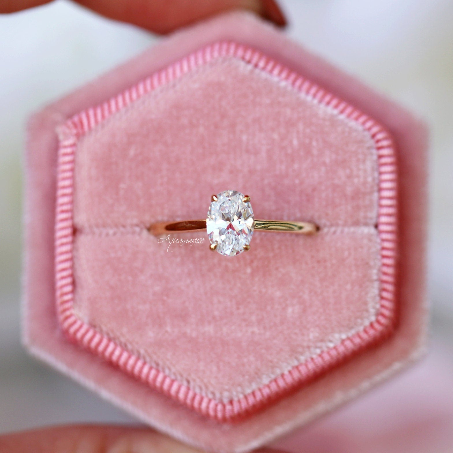 1CT Solitaire Moissanite Engagement Ring 14K Solid Yellow Gold - Perfect for Proposals, Weddings & Anniversary Gifts