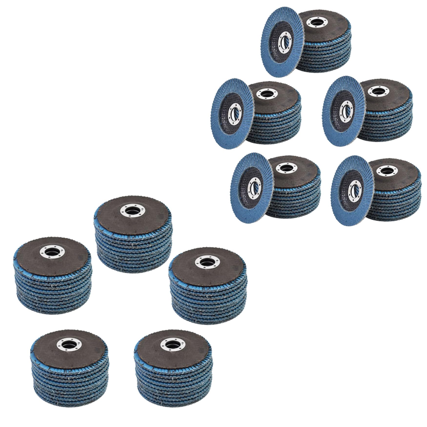4-1/2 x 7/8 Inch Zirconia Flap Discs 60 Grit - 100 Pack Angle Grinder Sanding Wheels for Metal, Wood & Stone Grinding, Polishing & Surface Prep - Perfect for DIY, Construction & Metalworking Projects