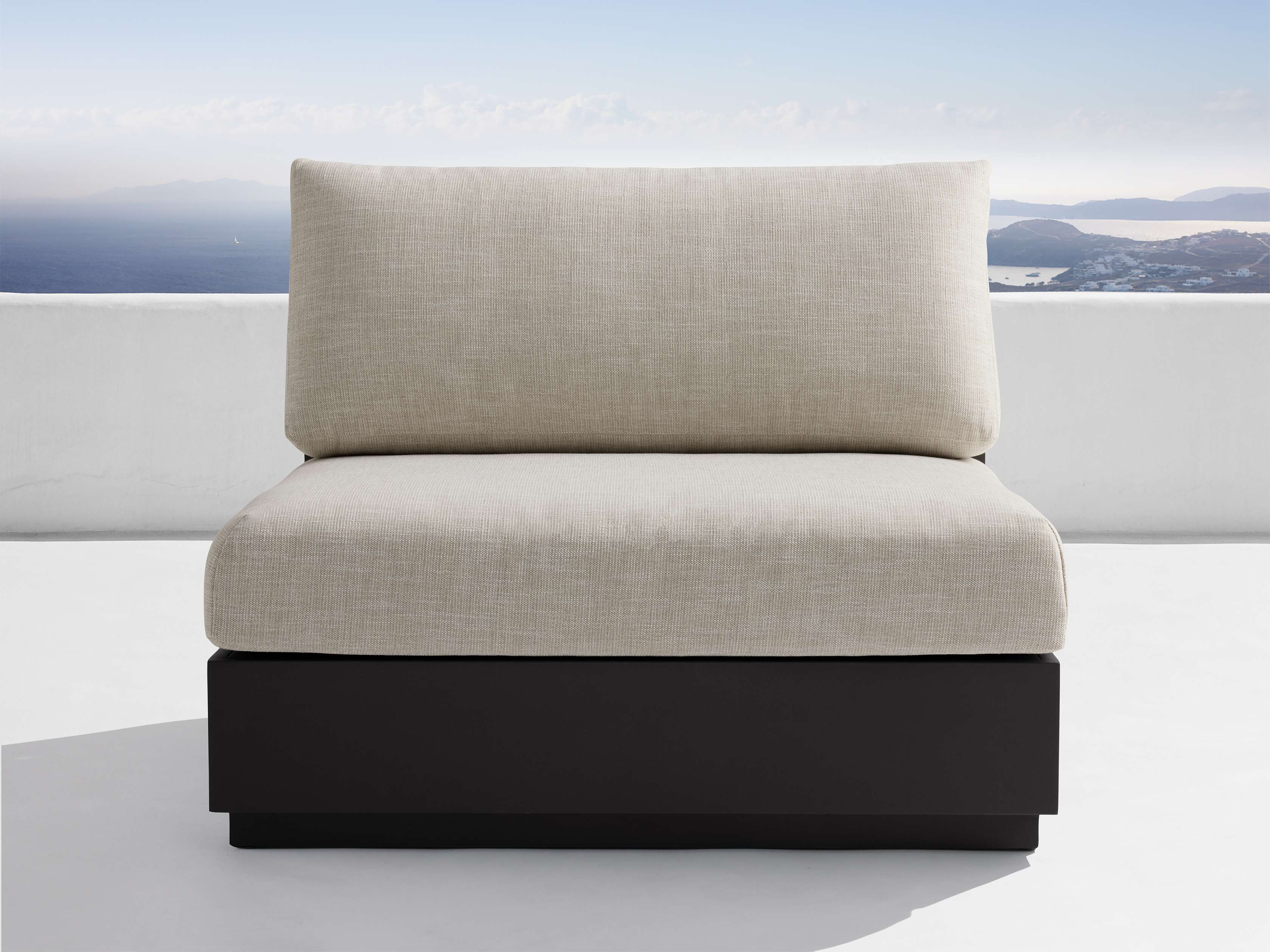 Bal Harbour Outdoor Aluminum Armless Chair - Lightweight Patio Furniture for Poolside, Garden, and Deck - Weather-Resistant & Durable Lounge Seating