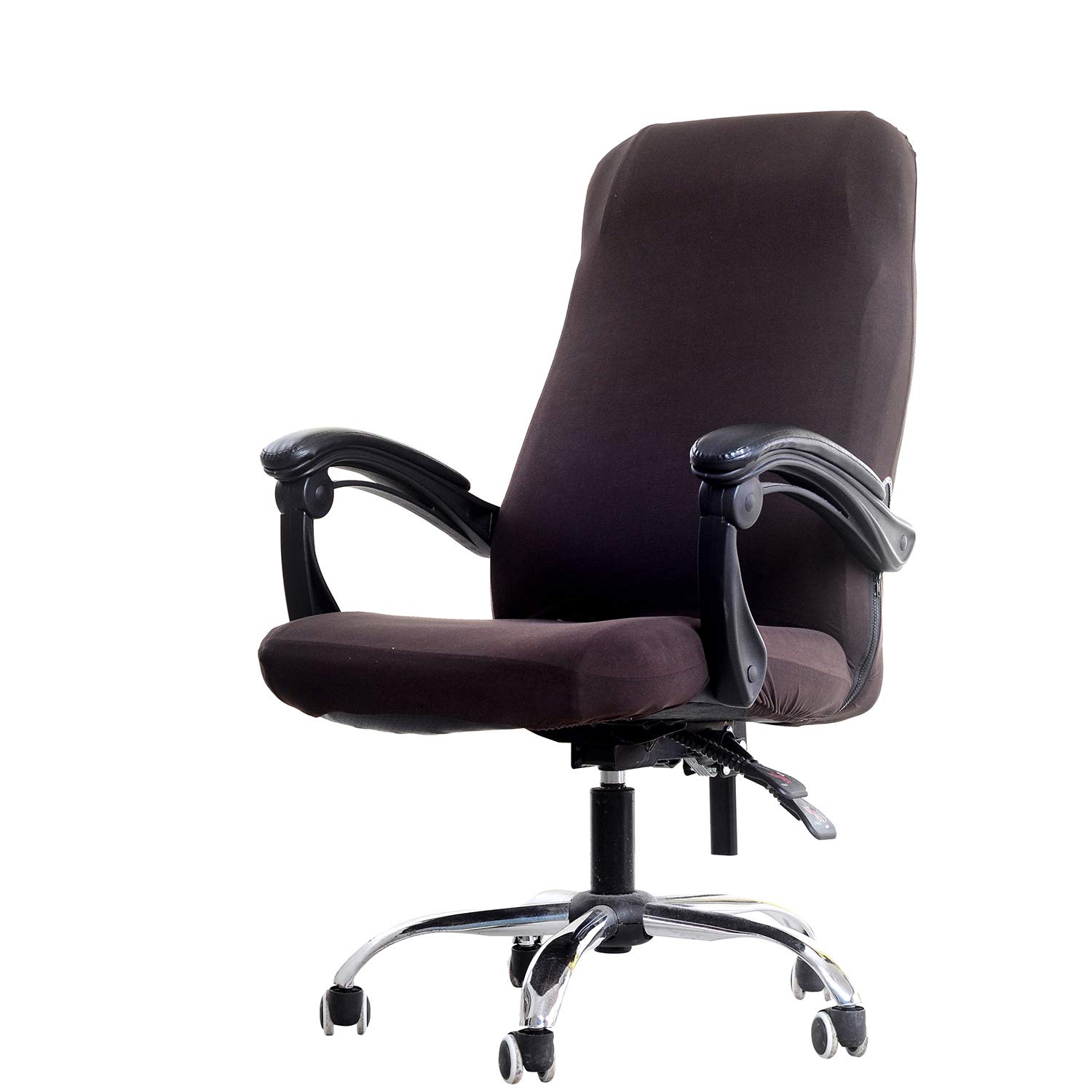 Stretch Office Chair Cover - Modern Simplism Style for Home & Office (Coffee)