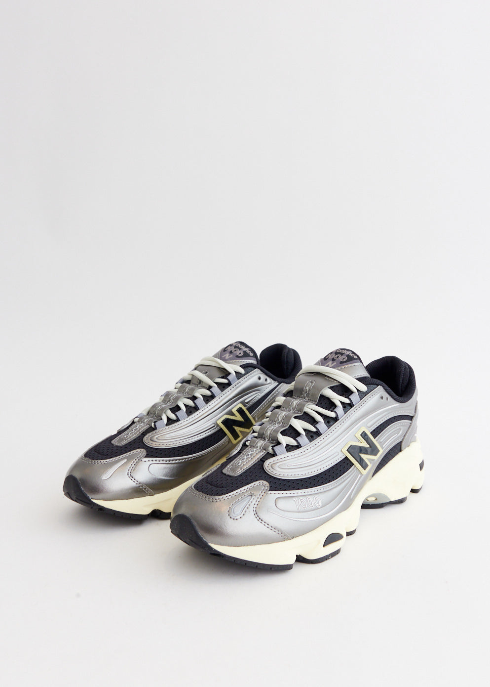 1000 Silver Metallic Sneakers for Men & Women - Lightweight Comfortable Athletic Shoes for Running, Gym & Casual Wear