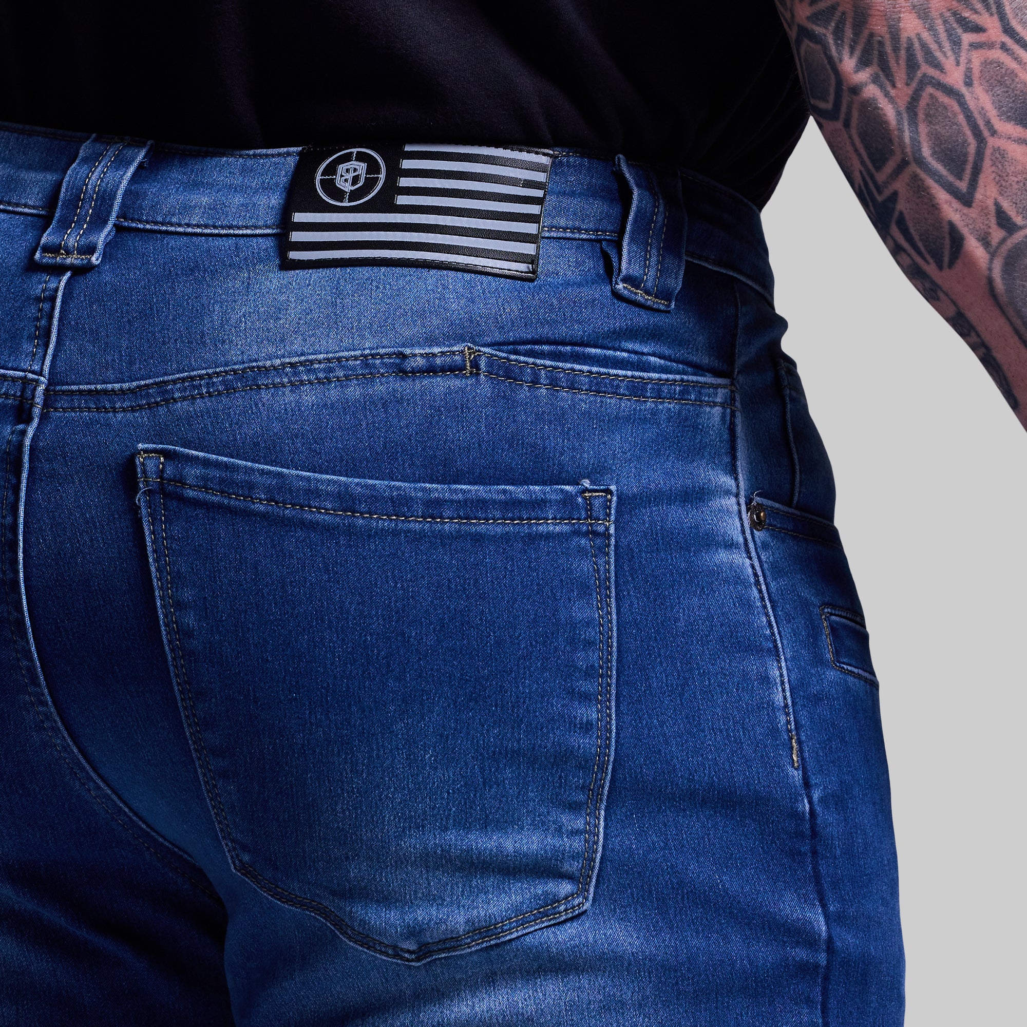 FLEX Recon Straight Leg Jeans for Men - Dark Wash Denim Pants, Comfortable & Durable Stretch Fit - Perfect for Casual Wear, Work & Everyday Outfits