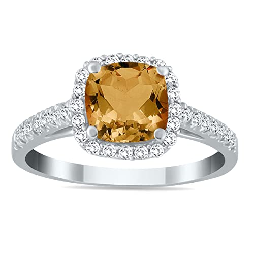 10k White Gold Citrine