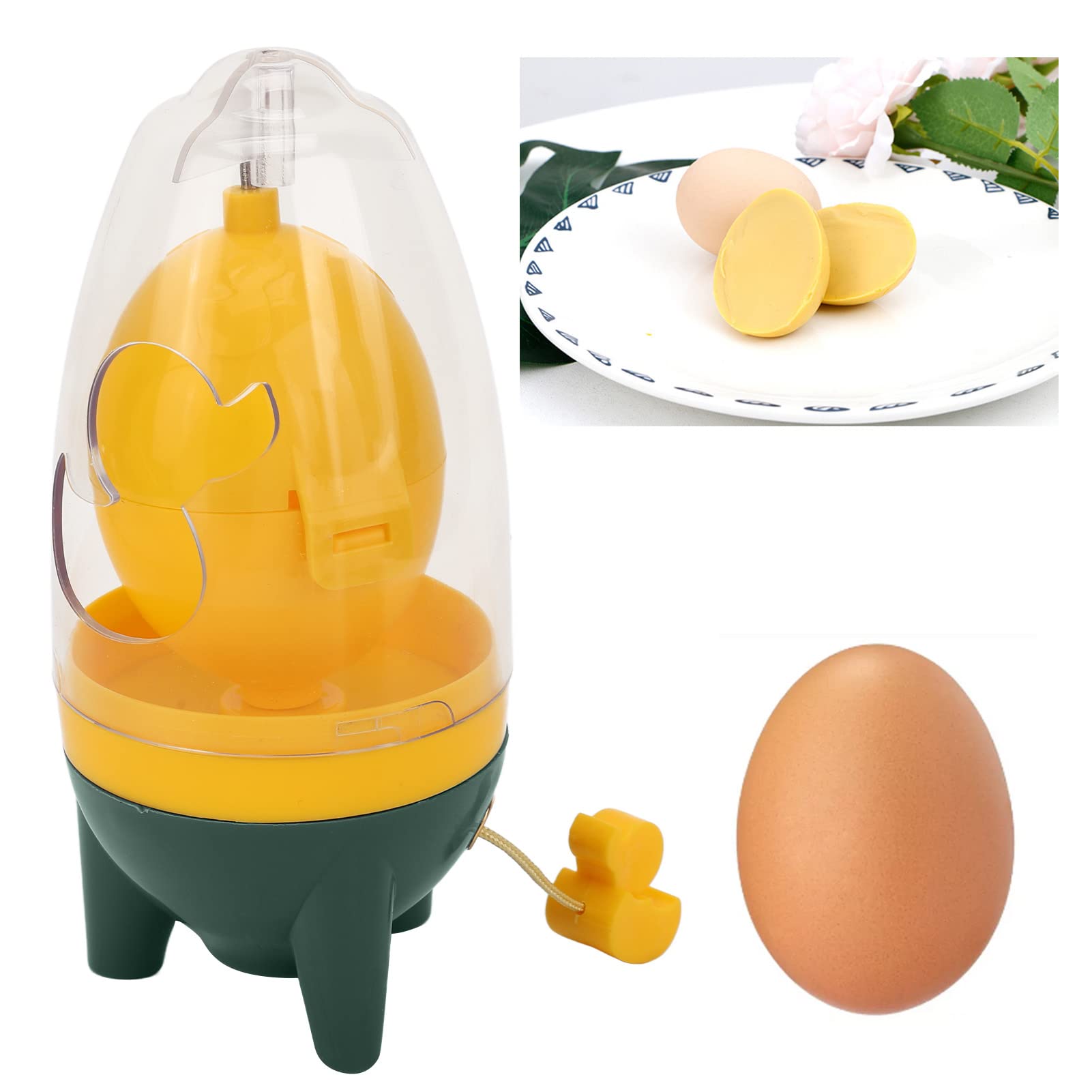 BORDSTRACT Egg Spinner - Portable Golden Egg Maker with High Torsion Rotation, Homogeneous Mixer for Baking & Cooking (Dark Green) - Perfect for Kitchen, Restaurants & DIY Egg Decorations