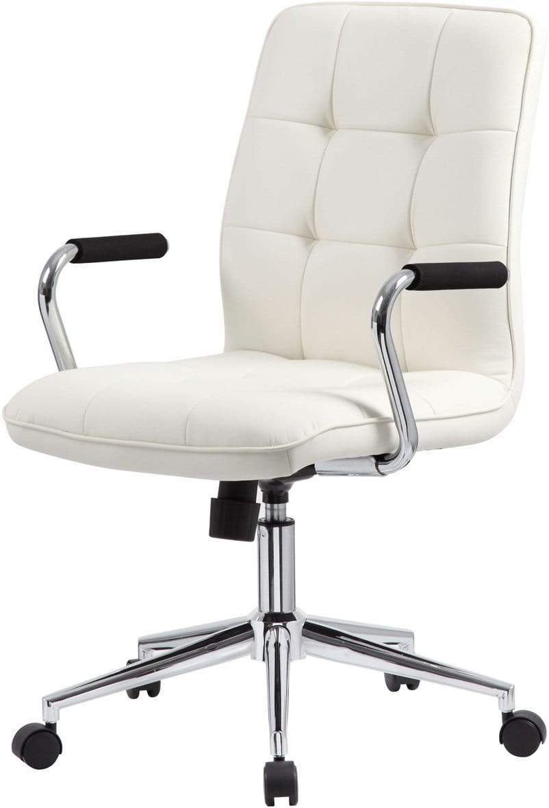 Ergonomic Boss Modern Office Chair with Chrome Arms - Adjustable Height & Lumbar Support - Black [B331 BK] for Home Office, Gaming & Executive Workspace