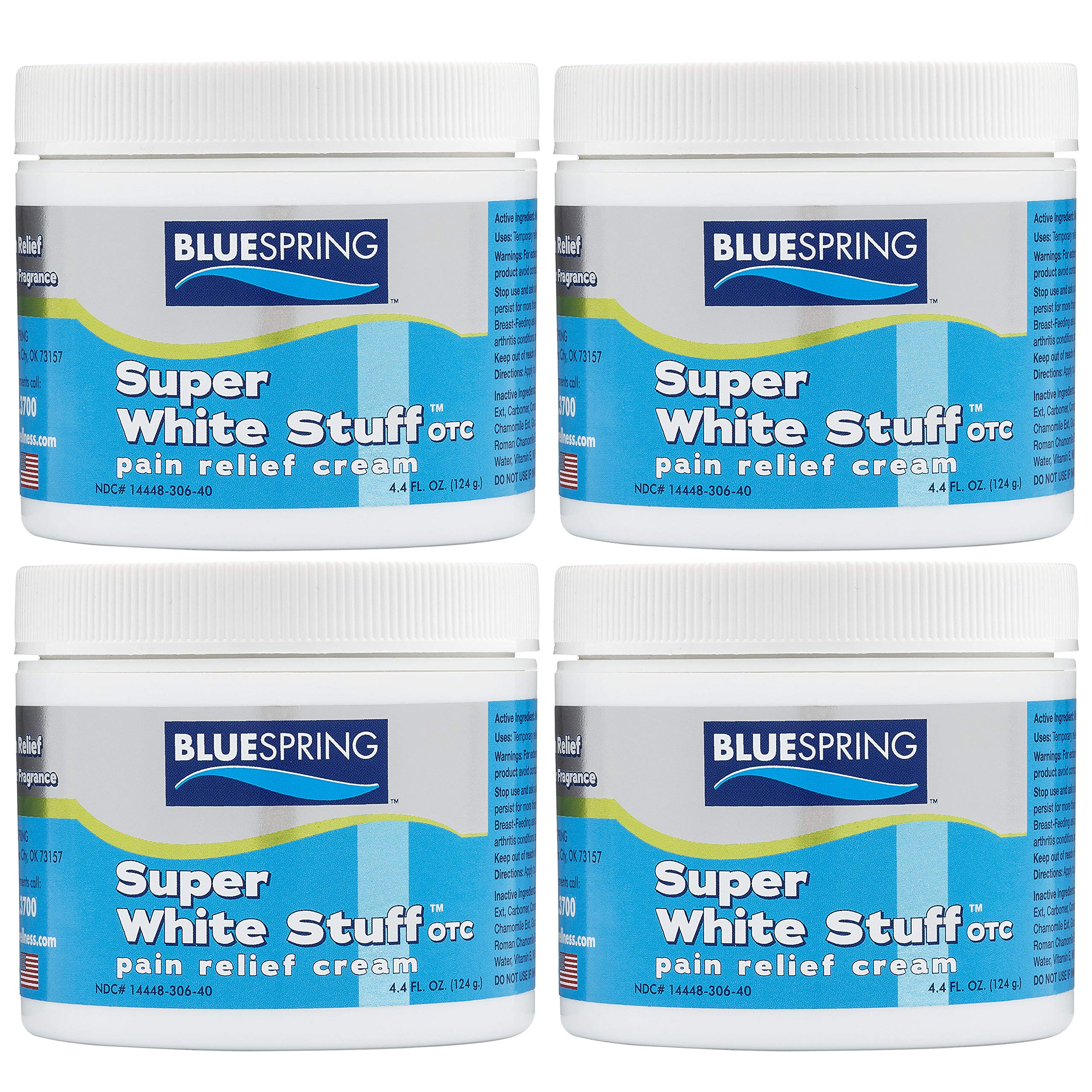 BlueSpring Back Pain Relief Cream with Emu Oil - Natural Therapy for Backache, Neck Sprain, Knee & Joint Pain - Fast-Acting Anti-Inflammatory Analgesic Muscle Rub (4oz) - Perfect for Athletes, Office Workers & Seniors with Chronic Pain