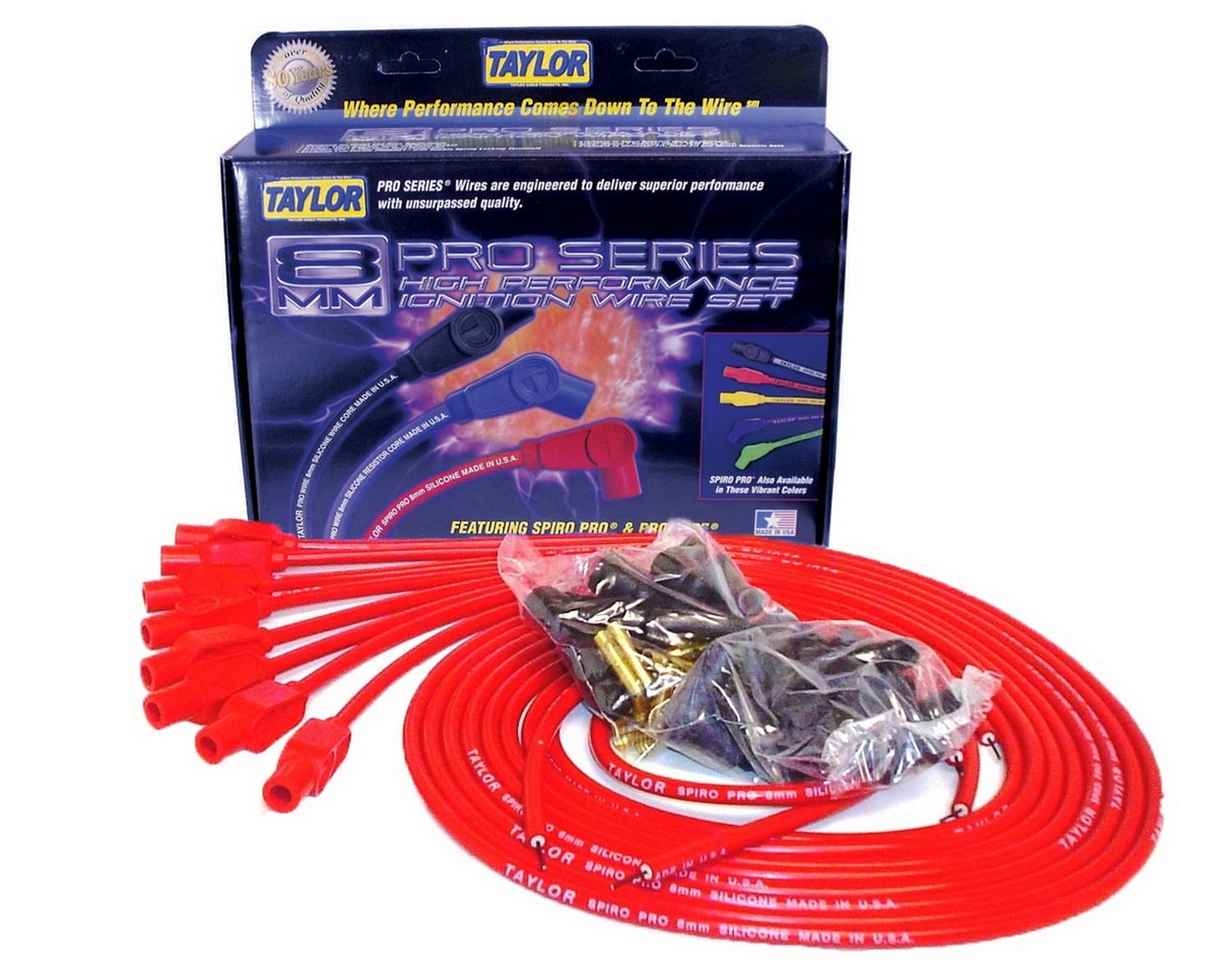 Taylor Cable 73255 Ignition Wire Set - High Performance Spark Plug Wires for Ford, Chevy, Dodge - Perfect for Engine Upgrades & Automotive Repair