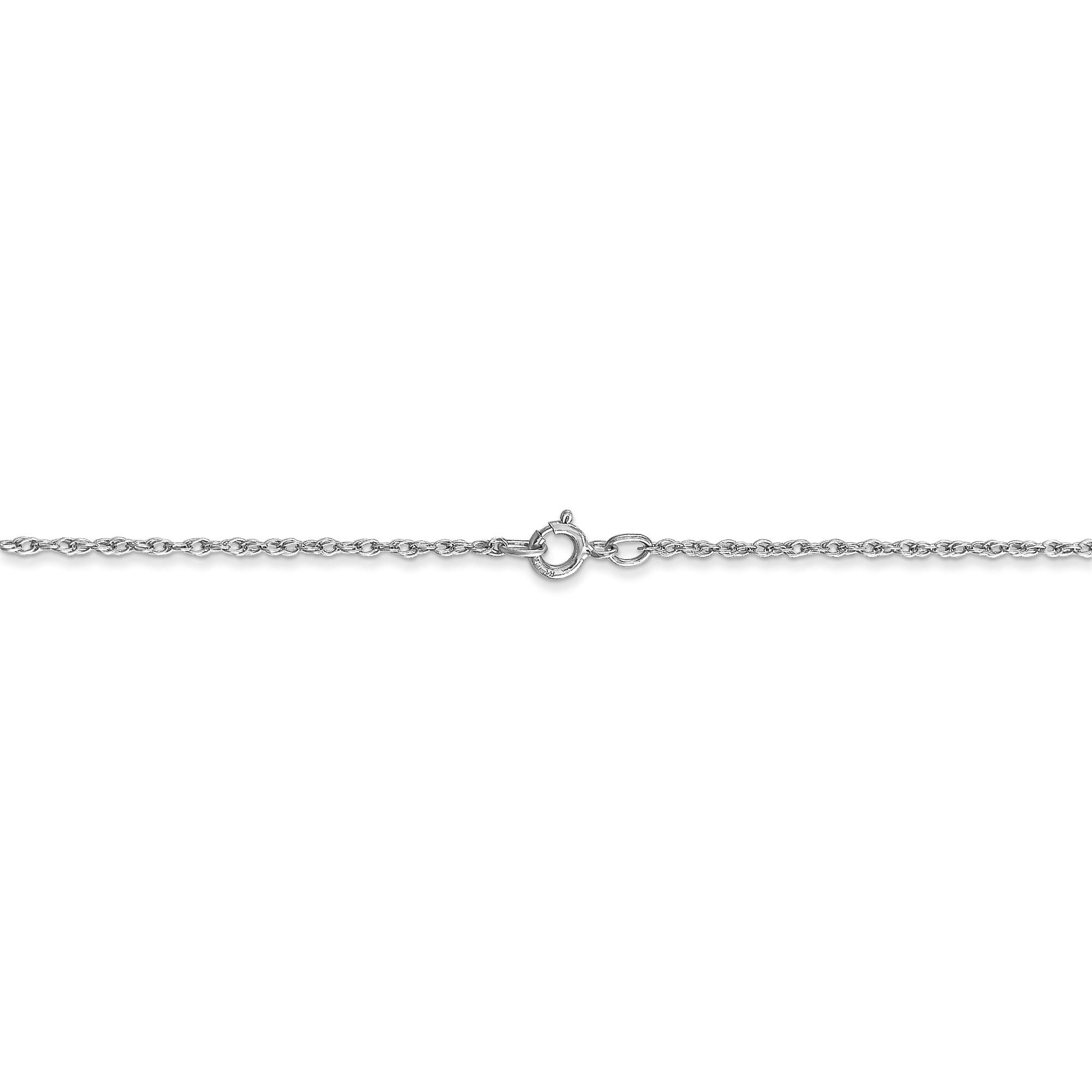 10K White Gold 0.8mm Polished Lite Baby Rope Chain Necklace - 16 Inch Dainty Jewelry for Women - Perfect for Everyday Wear, Gifts & Special Occasions