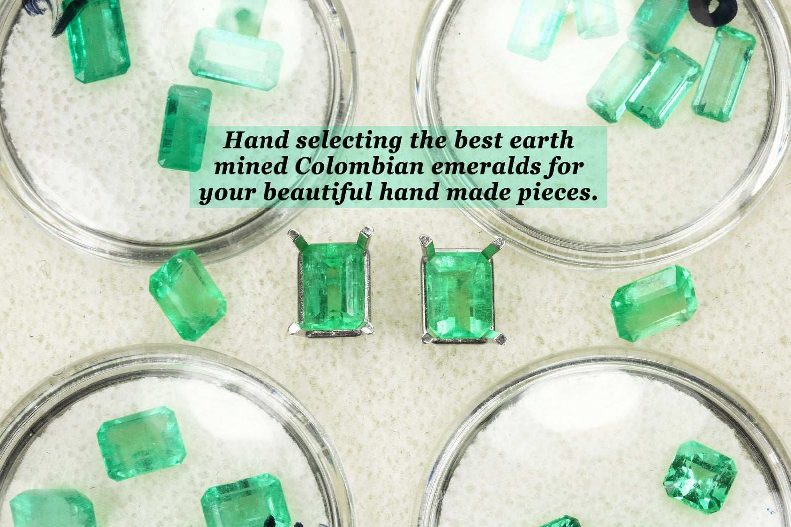 1.10tcw Elongated Vibrant Green Colombian Emerald Fleur De Lis Stud Earrings in 14K Gold - Perfect for Weddings, Parties & Special Occasions
