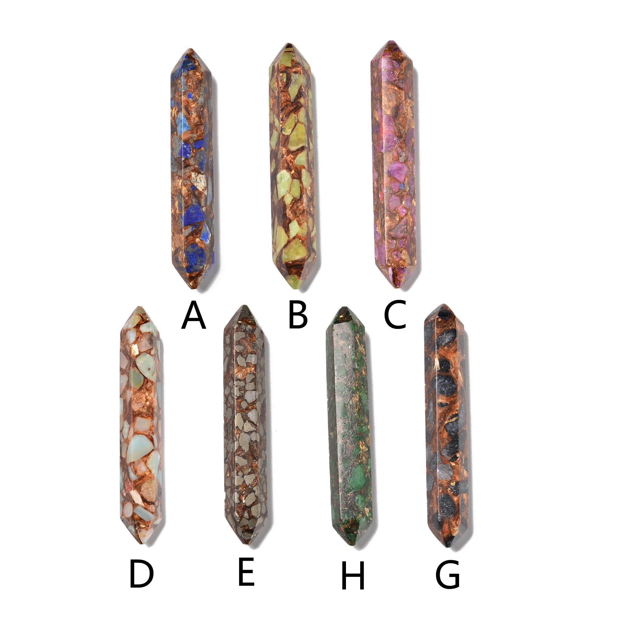 Natural Mixed Bronzite Gemstone Double Terminated Point - 15x100mm Healing Crystal for Meditation, Reiki & Energy Work - Sold Individually