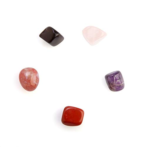 Healing Gemstones Kit - 5 Mixed Crystals for Chakra Balancing, Meditation & Energy Healing | Natural Stones for Wellness, Relaxation & Spiritual Growth | Perfect for Home, Office & Yoga Practice