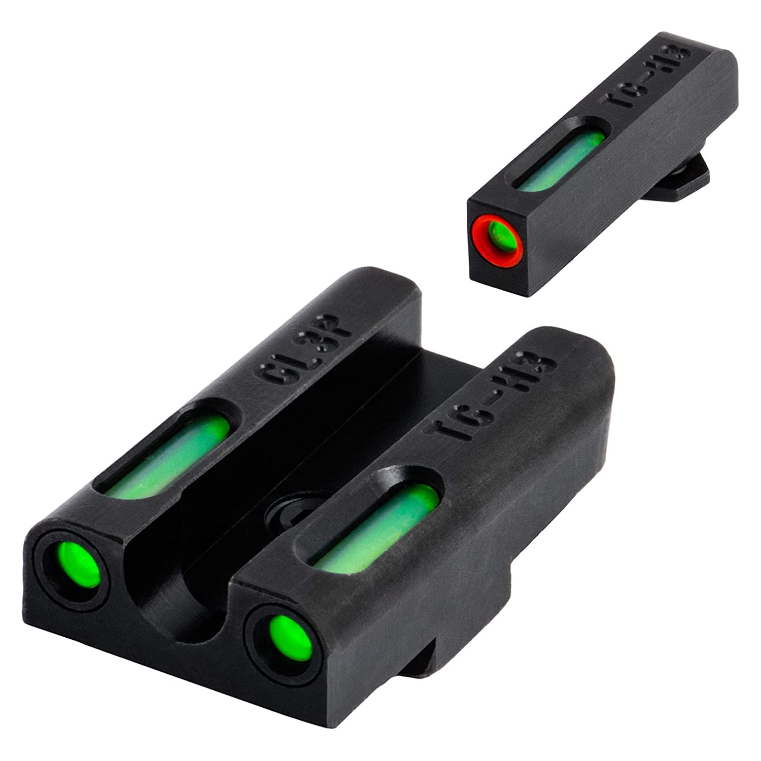 Truglo TFX PRO Handgun Sight - High Visibility Tritium & Fiber Optic Night Sights for Glock, Compact & Durable Shock Proof Sights for Pistols - Perfect for Home Defense, Tactical Training & Low Light Shooting