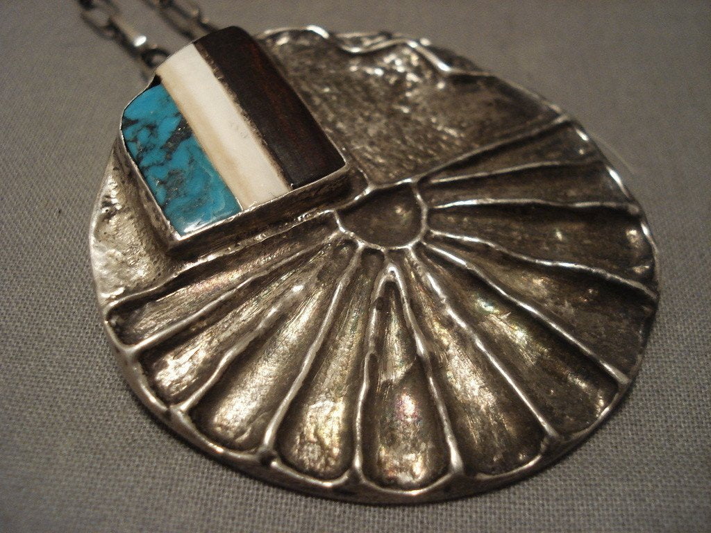 Authentic Vintage Hopi Navajo Tufa Cast Silver Necklace - Handmade Native American Jewelry with Intricate Silverwork - Perfect for Boho Fashion, Cultural Events & Gift Giving
