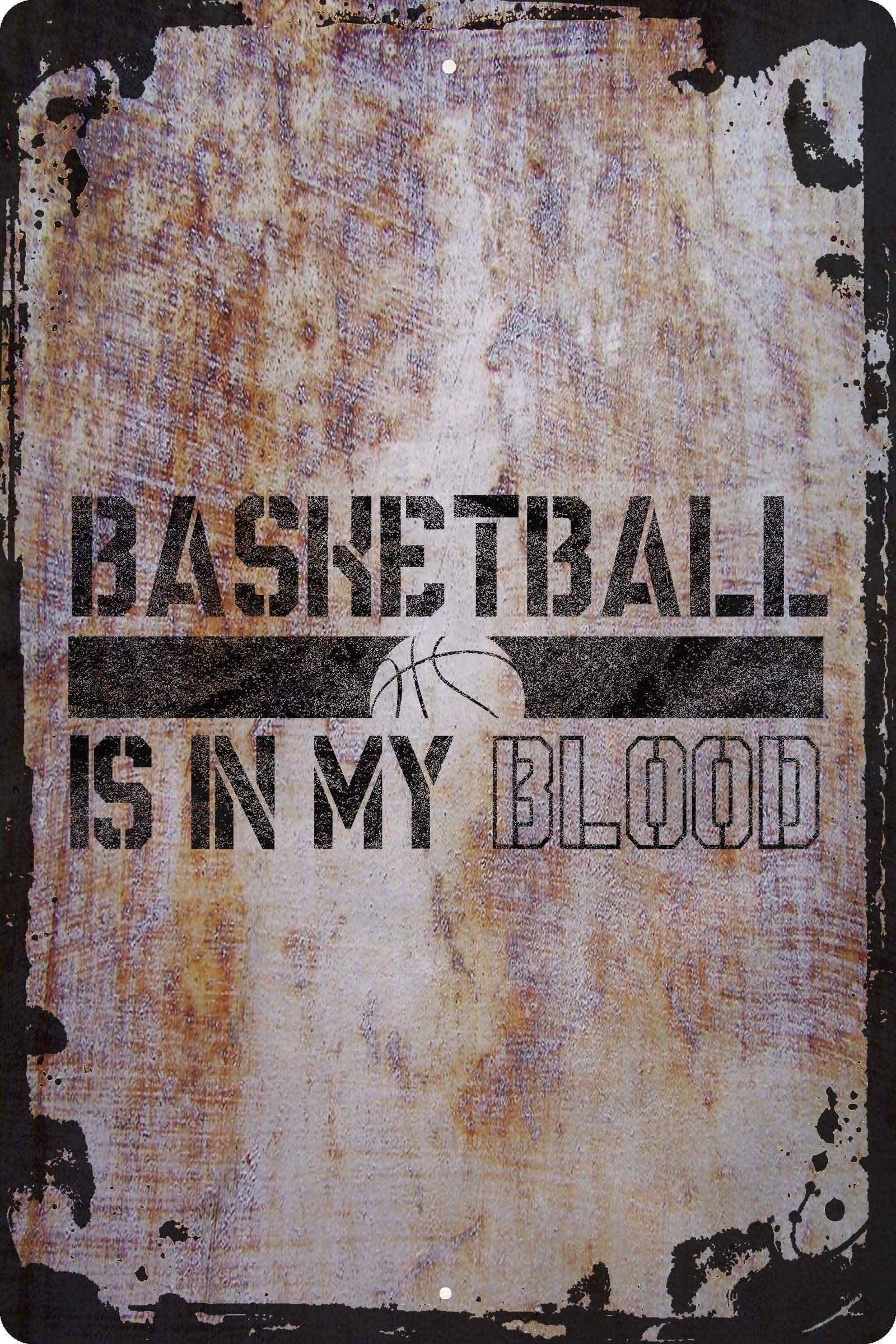 Basketball Wall Art Decor - Funny Sports Gift for Fans & Athletes - 12x18 Inch Beige Poster - Perfect for Game Room, Man Cave & Dorm Decor