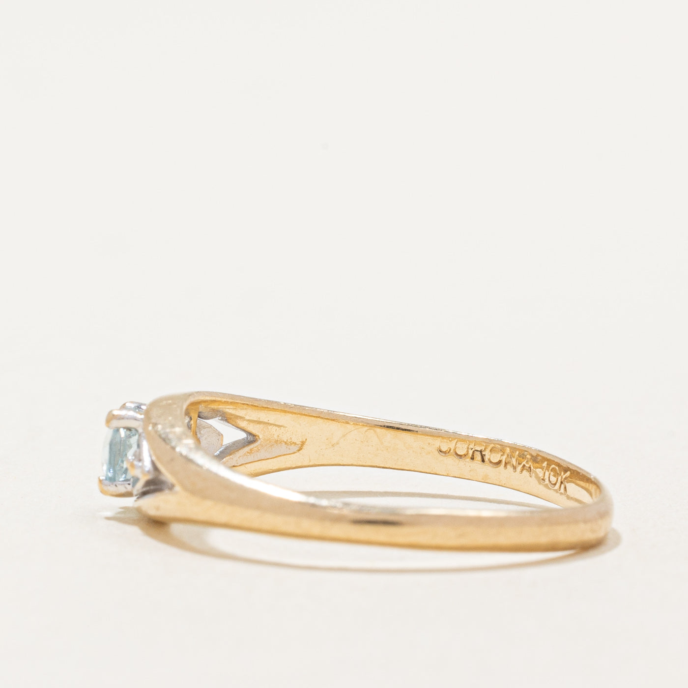 Aquamarine and Diamond Ring - 0.14ct Center Stone with 0.01ctw Accents - Size 6.5 - Elegant Birthstone Jewelry for Women - Perfect for Engagement, Anniversary & Special Occasion Gifts