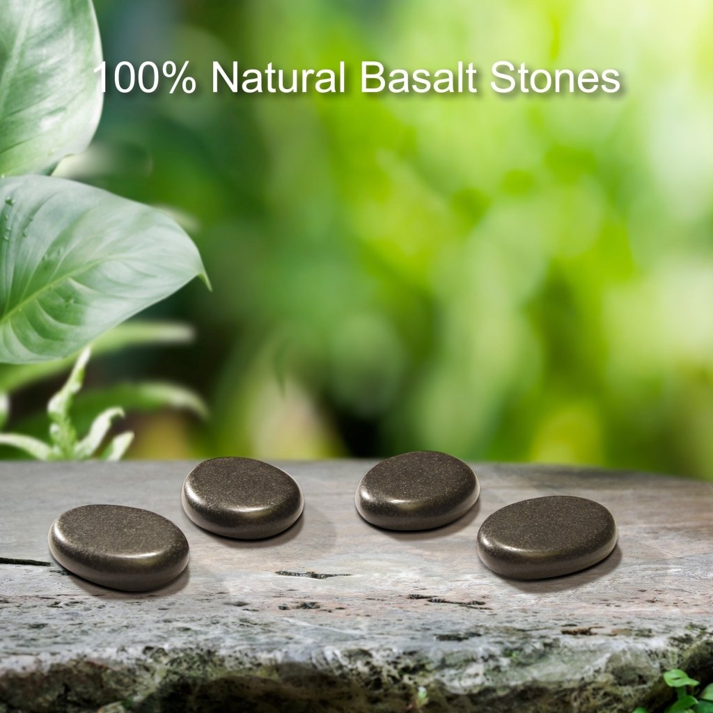 Premium Basalt Hot Stone Massage Set - 8 Piece Toe Therapy Kit (1.5