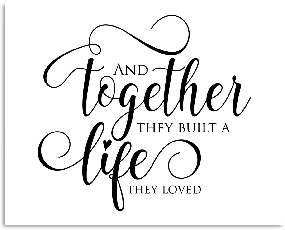 Minimalist Romantic Bedroom Wall Art for Couples - Ready to Hang 40x32 Canvas - Perfect Anniversary & Wedding Gift - Master Bedroom Decor for Creating a Life You Love - Ideal for Home, Bedroom, and Living Room Decor