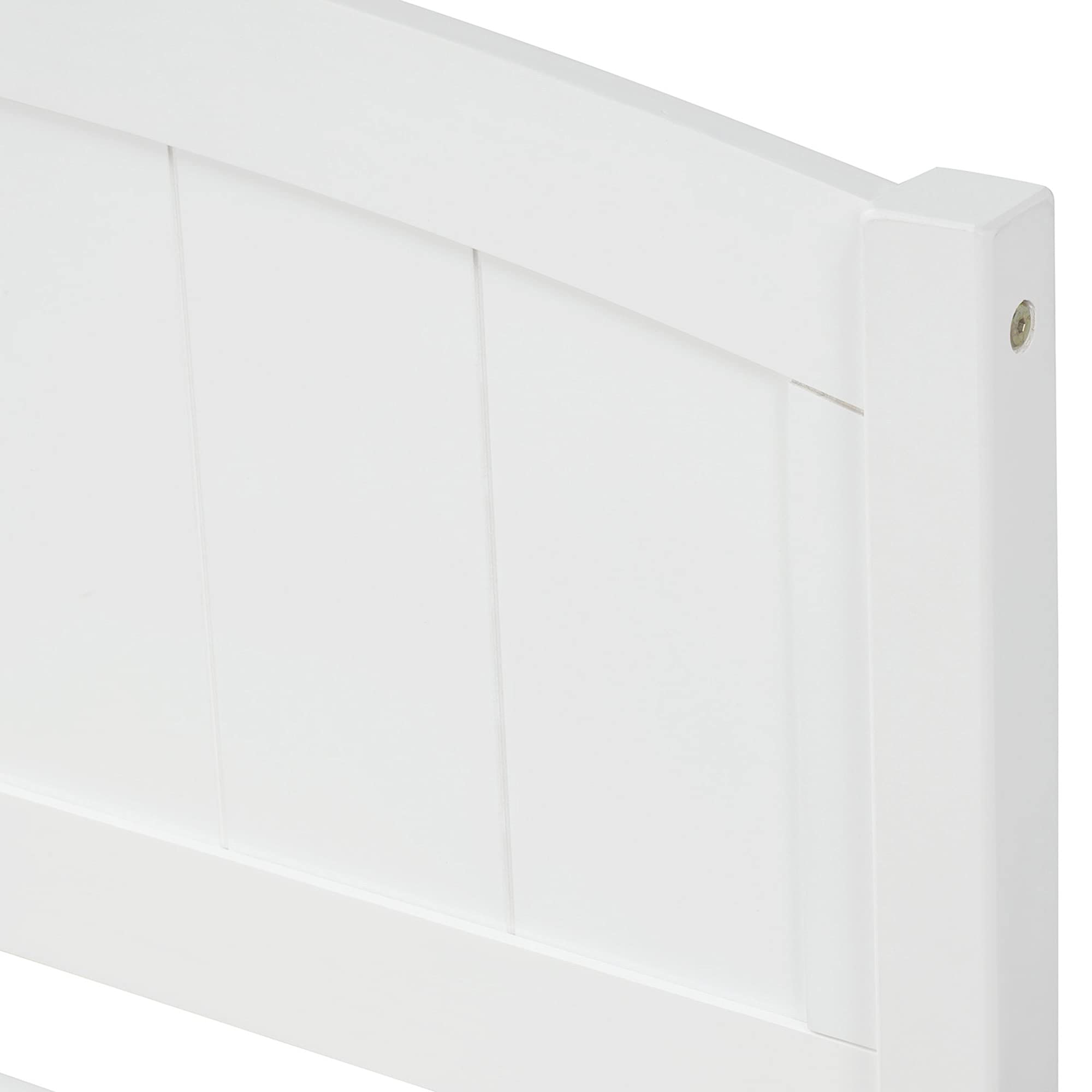 Twin Platform Bed Frame with 2 Storage Drawers - Solid Pine Wood, Space Saving Minimalist Design (White) - Perfect for Small Bedrooms, Kids Rooms & Guest Rooms