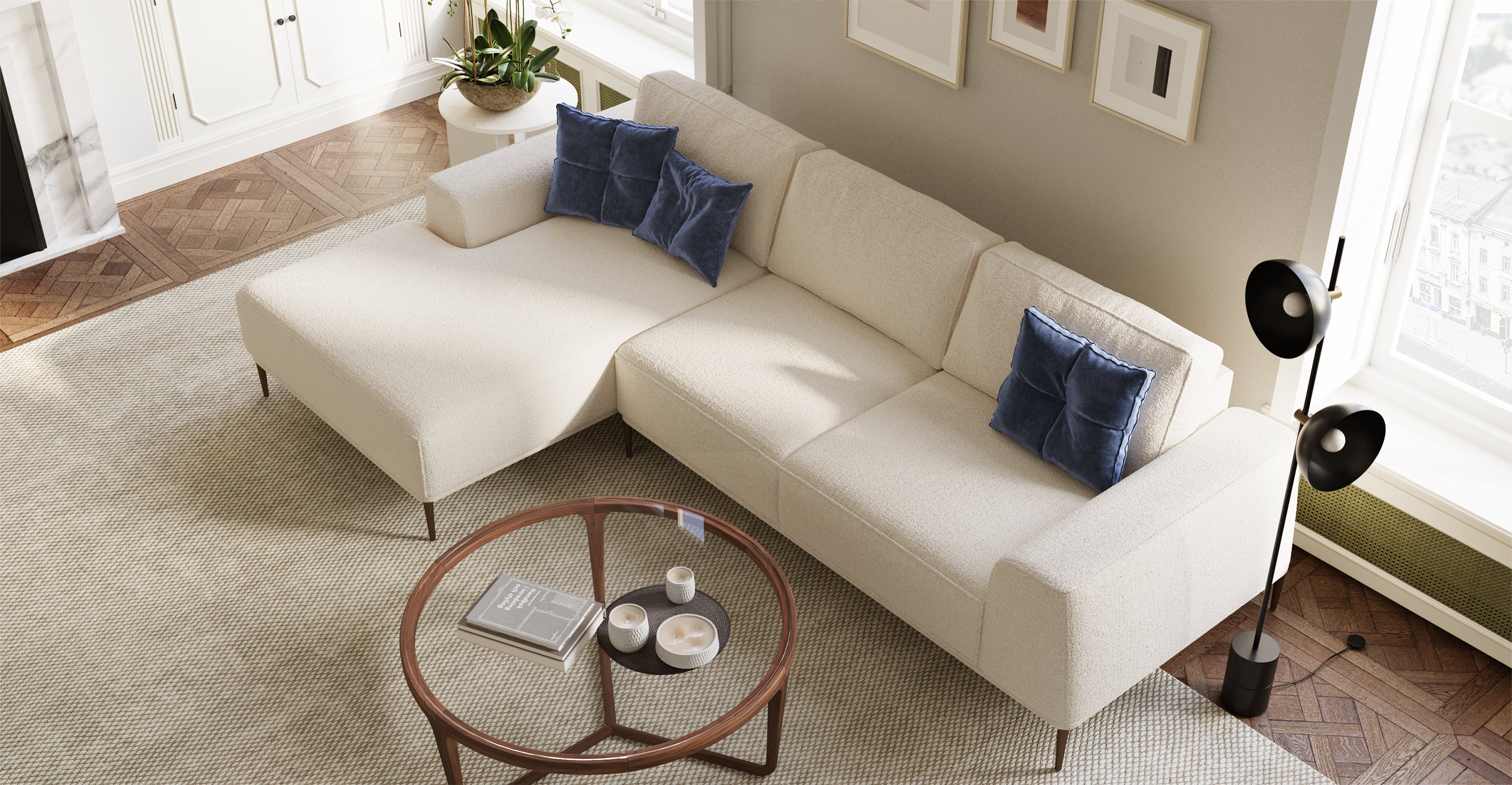 Round Coffee Table - Modern & Stylish Centerpiece for Living Room, Lounge, or Office - Ciro Collection