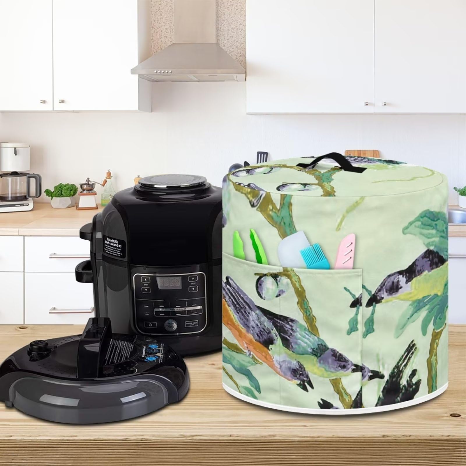 Eheartsgir Hummingbird Electric Pressure Cooker Cover - Dust Proof Rice Cooker & Air Fryer Lid Protector - Kitchen Appliance Cover for Crock Pot, Instant Pot - Perfect for Home Decor & Cooking Protection
