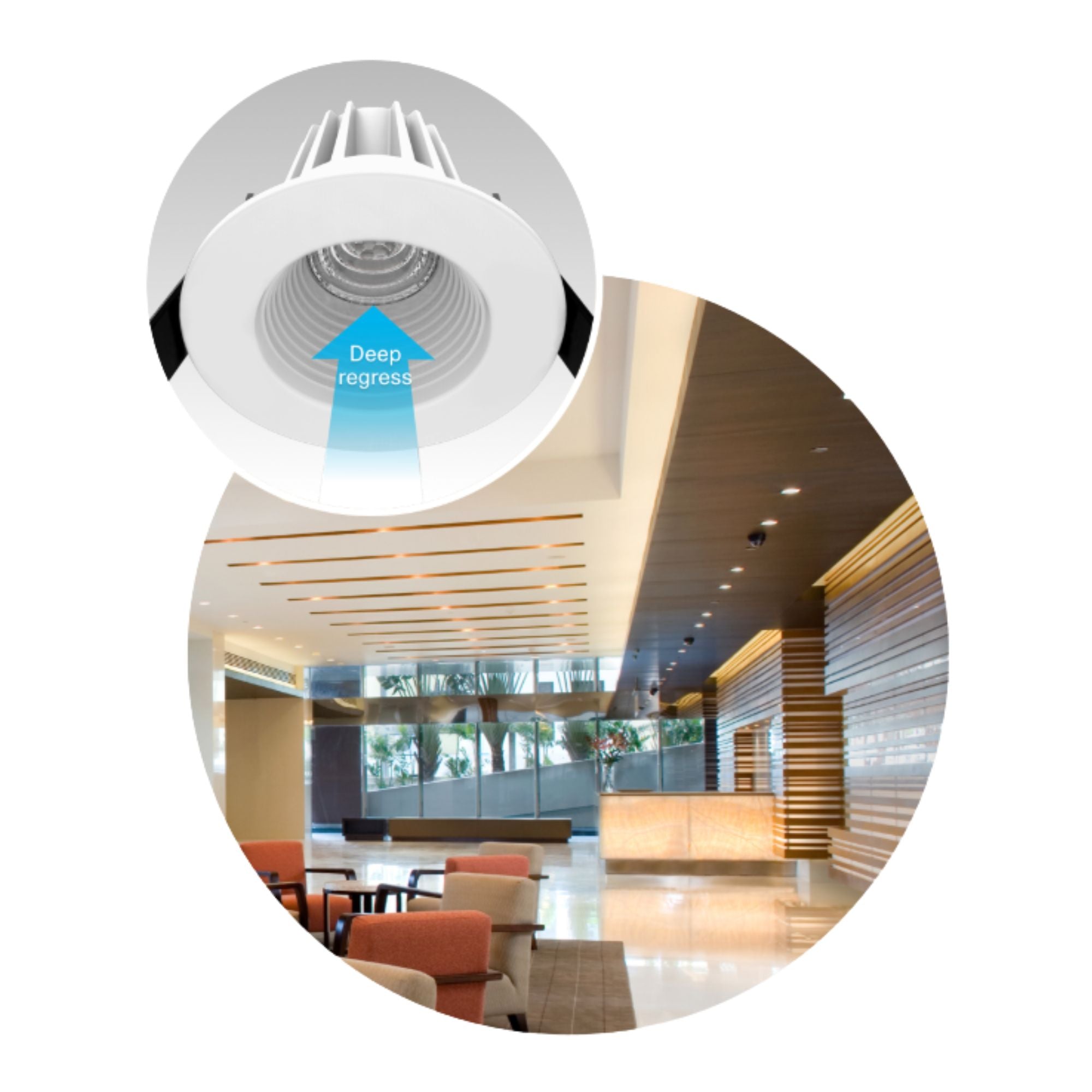 6 Inch Ultra-Thin Canless LED Recessed Light - 650 Lumens Dimmable Ceiling Light with 5 Color Temperatures (2700K-6500K) - Round Baffle Trim for Bedroom, Kitchen, Living Room & Office Lighting