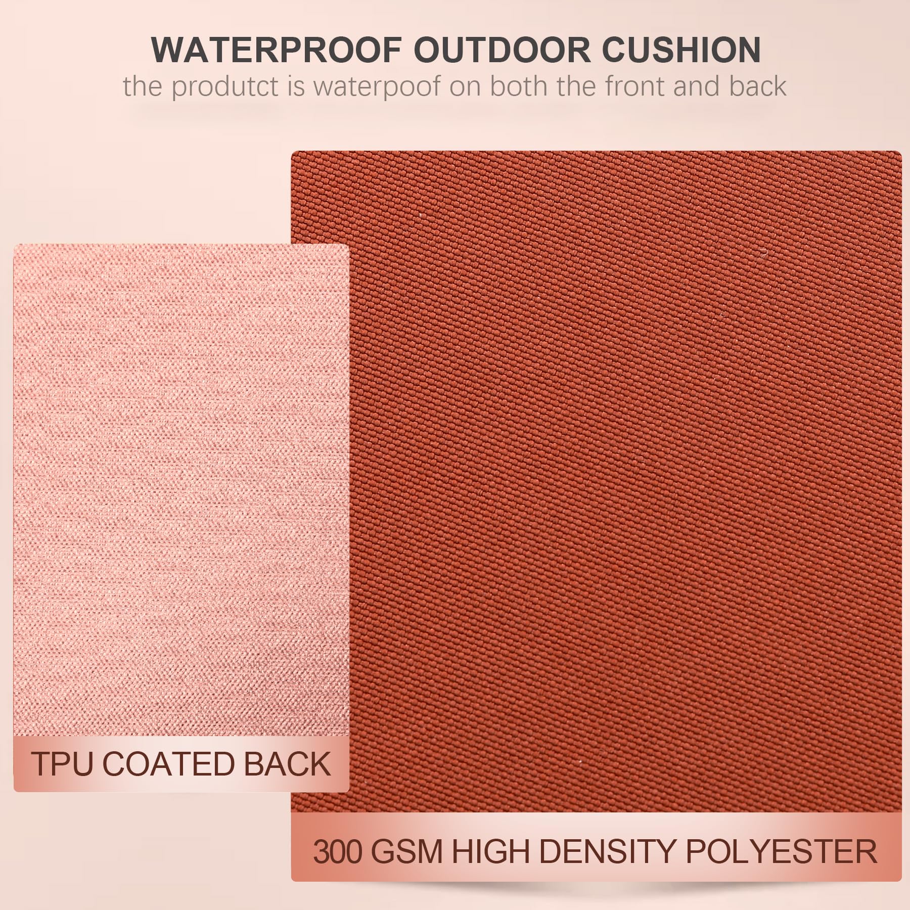 Favoyard 19x19x2 Inch Outdoor Chair Cushions Set of 4 - Waterproof Patio Seat Cushions with Hidden Zipper & Straps, Fade Resistant for 3 Years - Perfect for Dining Chairs, Garden Furniture, Poolside Lounging and Backyard Relaxation