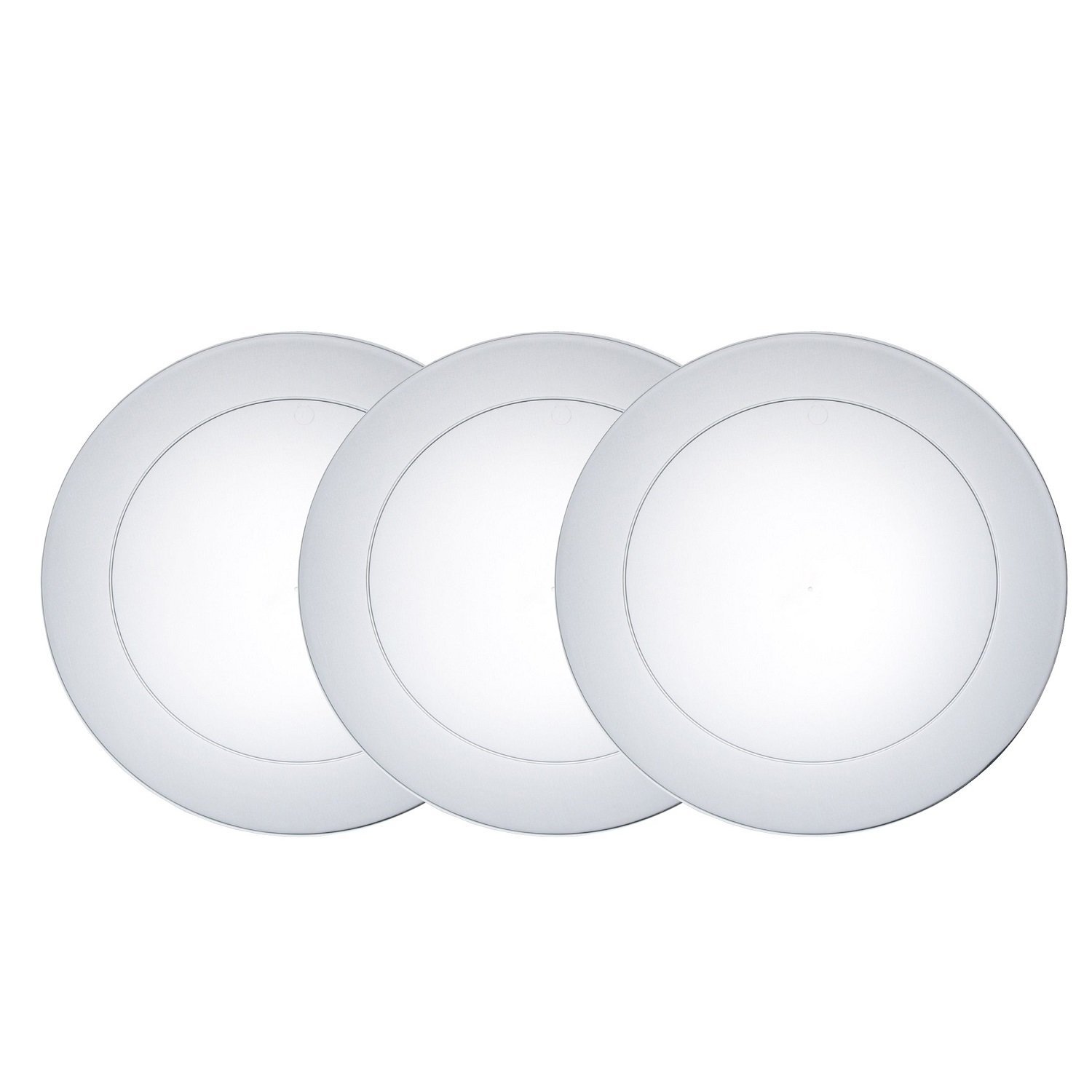 80-Count 6-Inch Clear Hard Plastic Dessert & Appetizer Plates - Perfect for Parties, Weddings, BBQs, and Catering Events