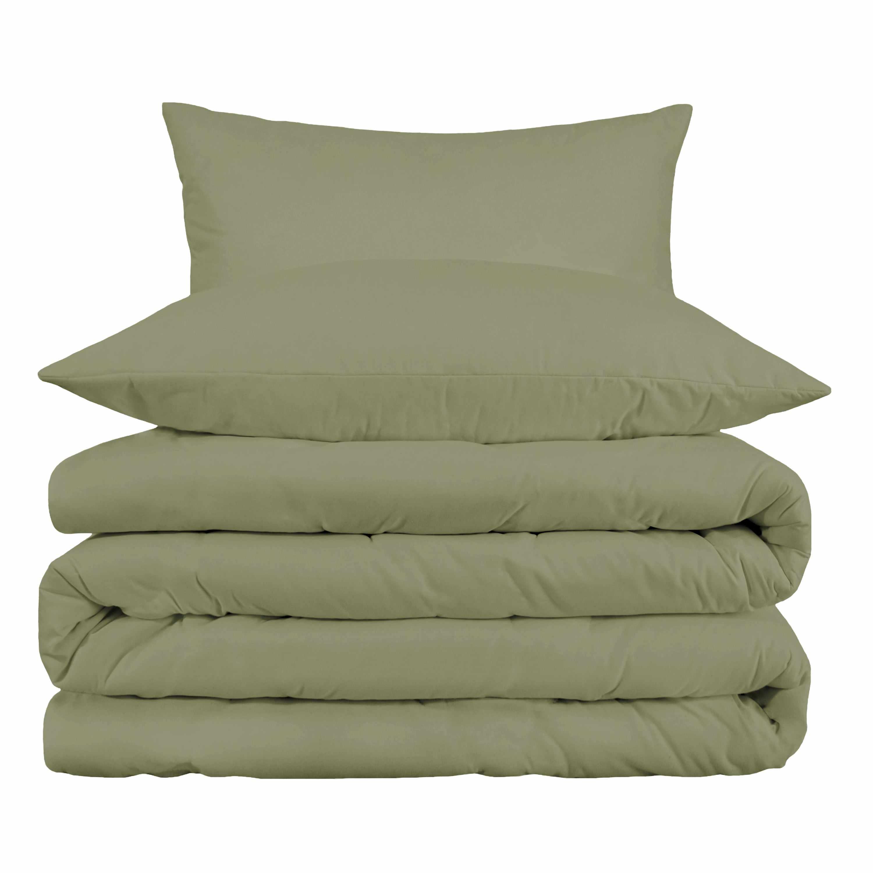 1000 Thread Count Egyptian Cotton Solid Duvet Cover Set - Luxury Bedding for Master Bedroom & Guest Room - Soft Breathable Duvet Cover for All Seasons