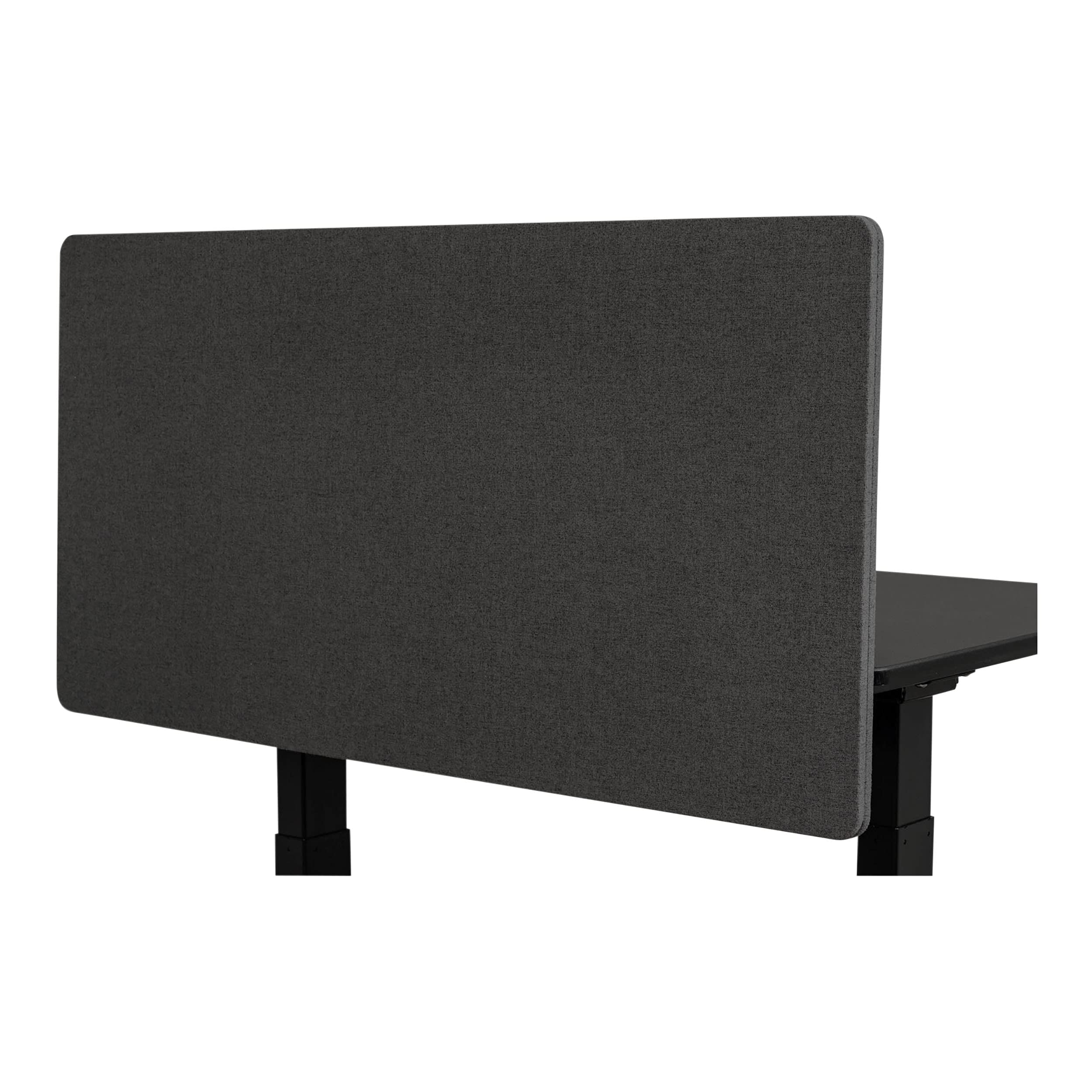 ReFocus Clamp-On Acoustic Desk Divider Privacy Panel - Noise & Visual Distraction Reducer for Stand Up Desks (Ash Gray, 47.25