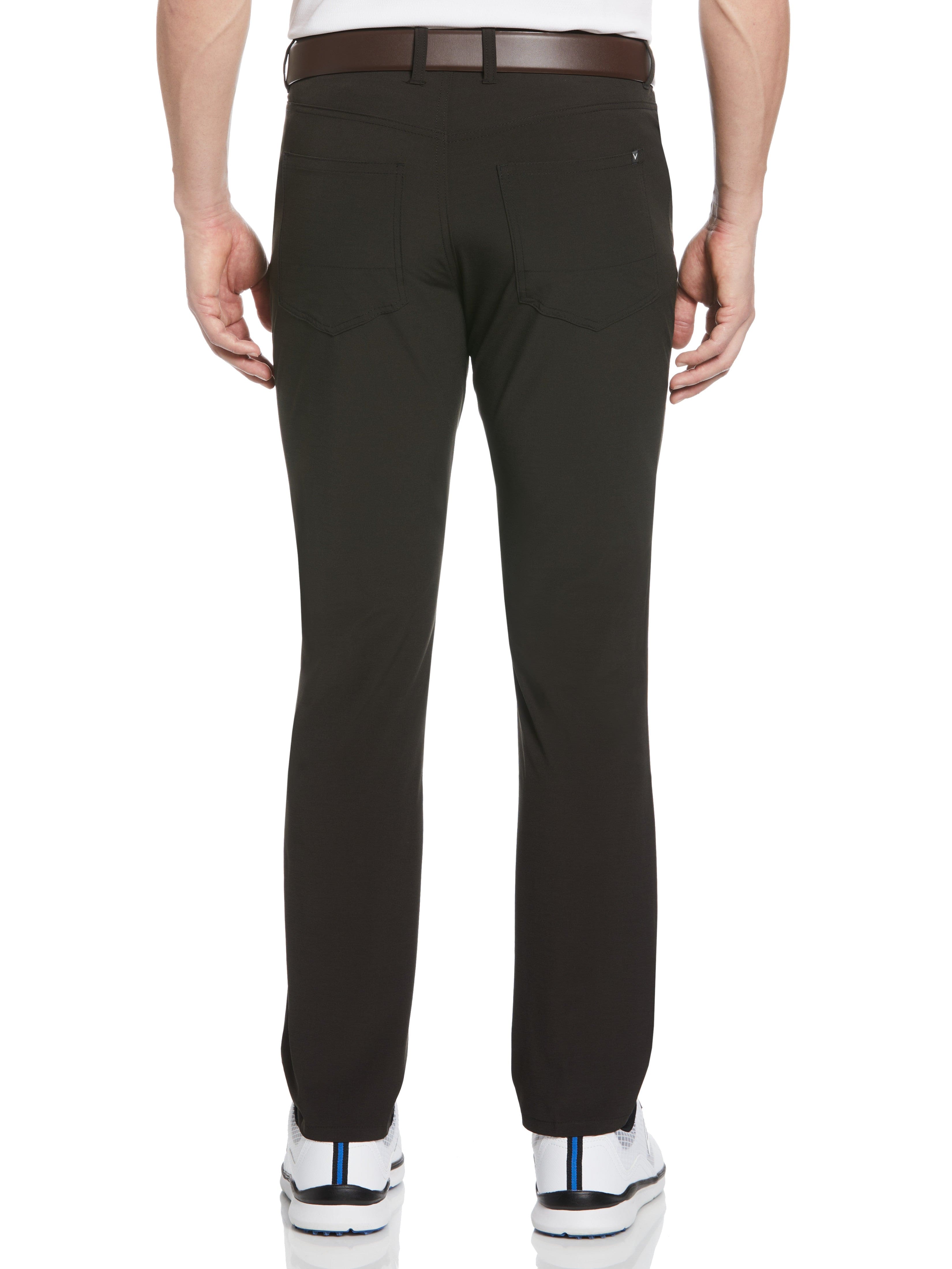 Men's Textured 5-Pocket Golf Pants - Comfortable Stretch Performance Trousers for Golfing, Work & Casual Wear