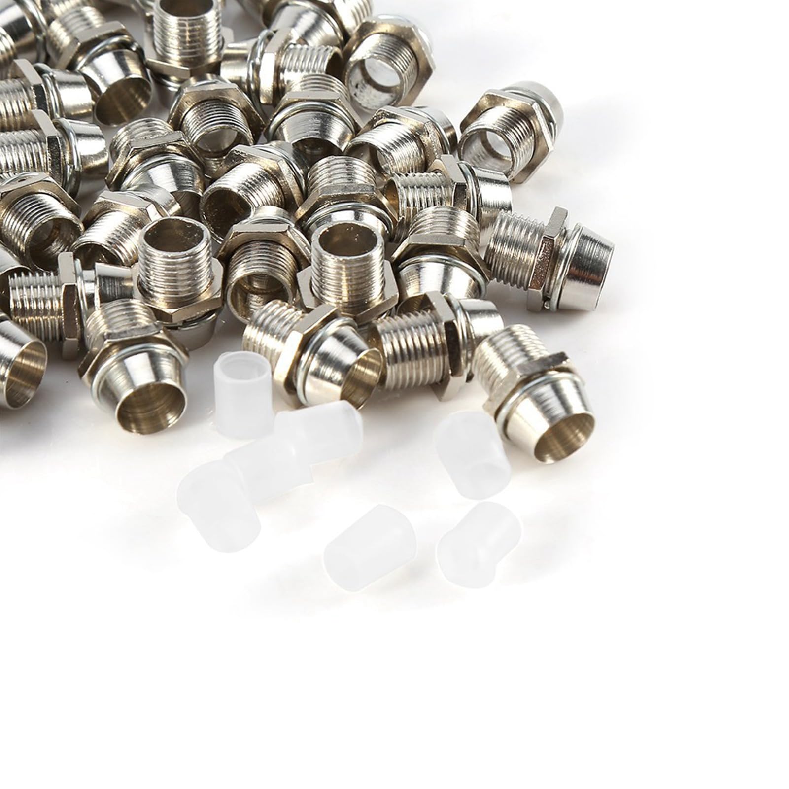 50pcs Silver 5mm LED Holders - Galvanized Aluminum Lamp Panel Mount with 0.3