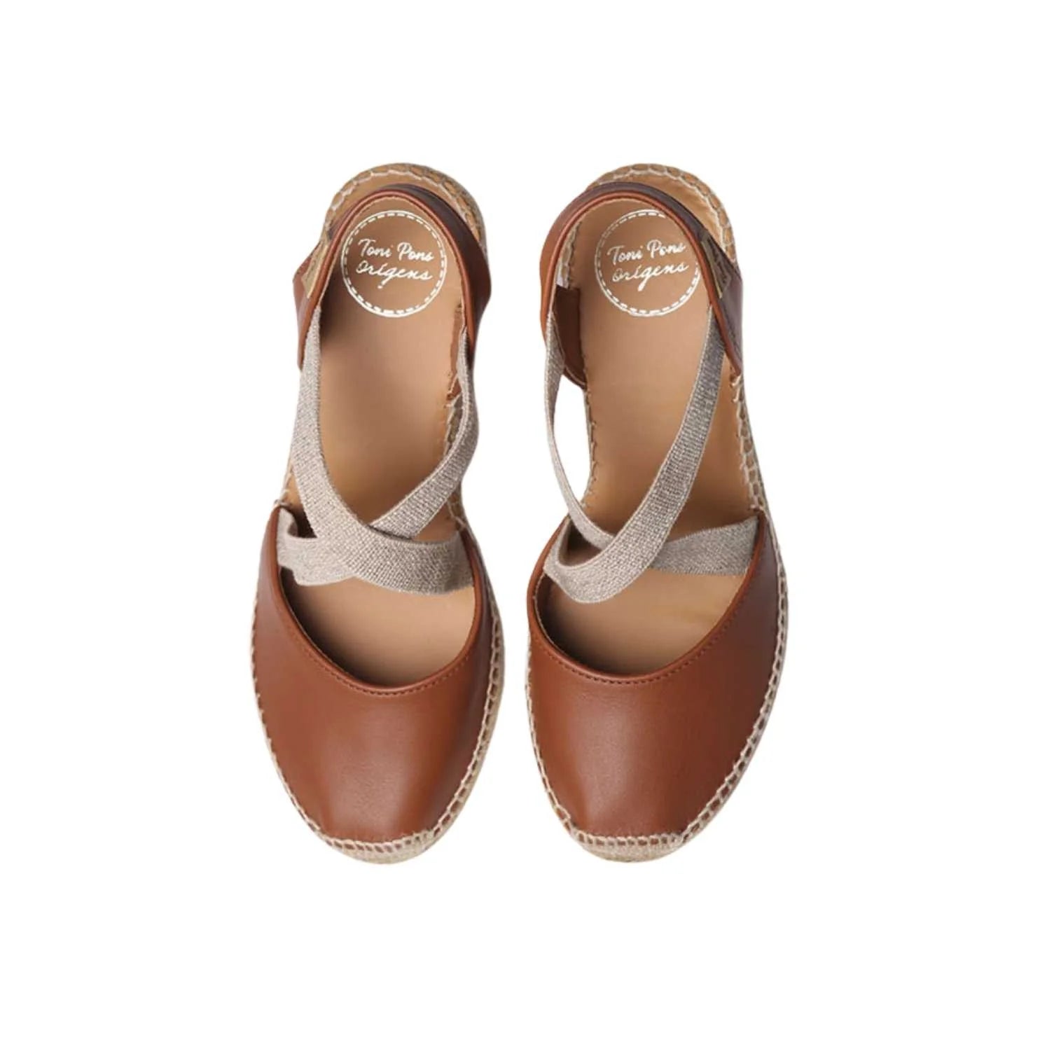 Women's Plain Leather Wedge Espadrilles - Comfortable Summer Sandals for Casual Outings & Beach Vacations | Saba P