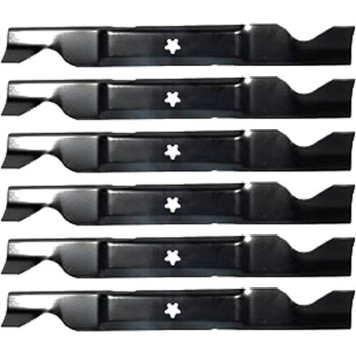 (6 Pack) Premium High Lift Notched Replacement XHT Lawn Mower Blades - Fits Sears/Roper/AYP 532405380 | 22.875
