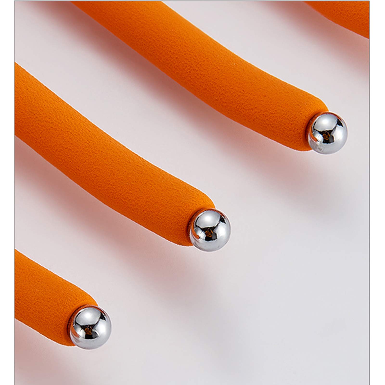 Extendable Pull Out Closet Pants Hanger Bar - Space Saving Clothes Organizer for Pants, Scarves & Accessories - Push-Pull 22 Rods Storage Rack (Orange) - Perfect for Small Closets, Wardrobe Organization & Home Storage Solutions