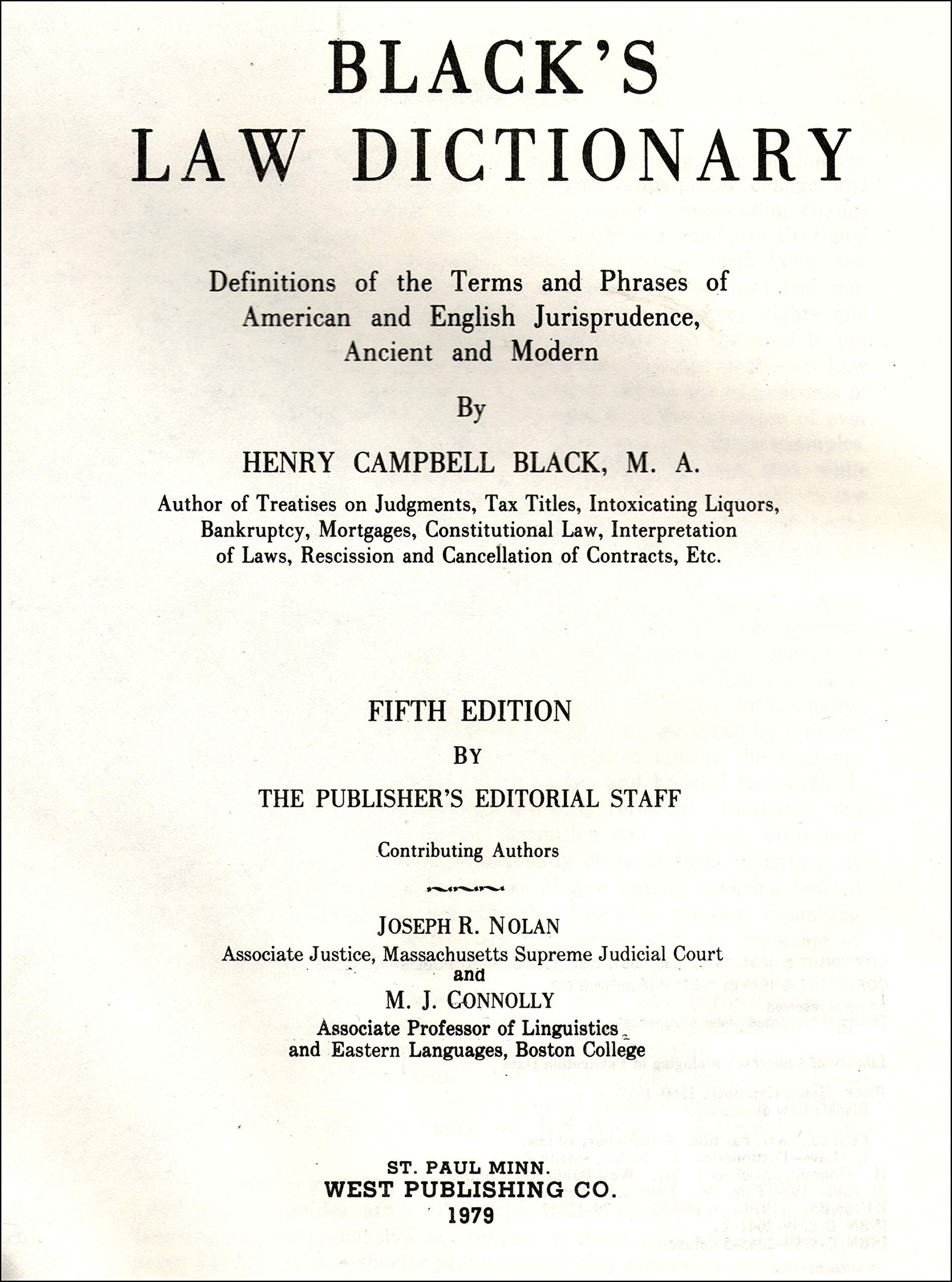 Black's Law Dictionary 5th Edition: Definitions of American & English Jurisprudence Terms & Phrases - Essential Legal Reference for Students, Lawyers & Professionals